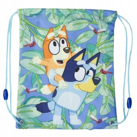 Bag bag for kindergarten school for breakfast shoes Bluey and Bingo 25x30 cm