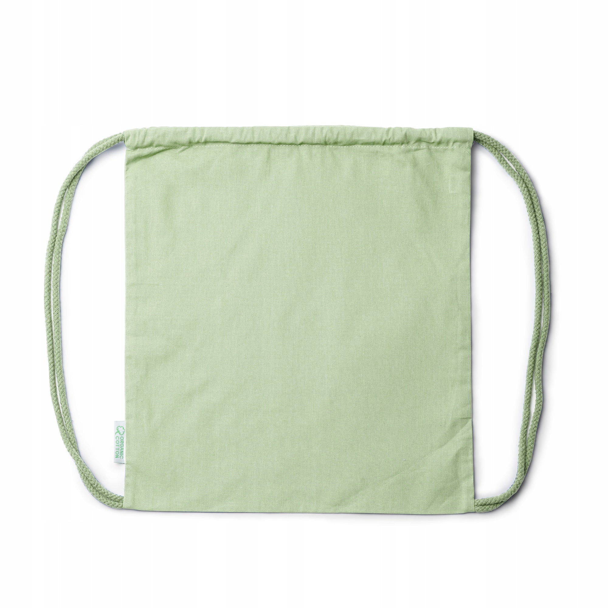 Bag cotton backpack eco green mint for kindergarten to school on wf