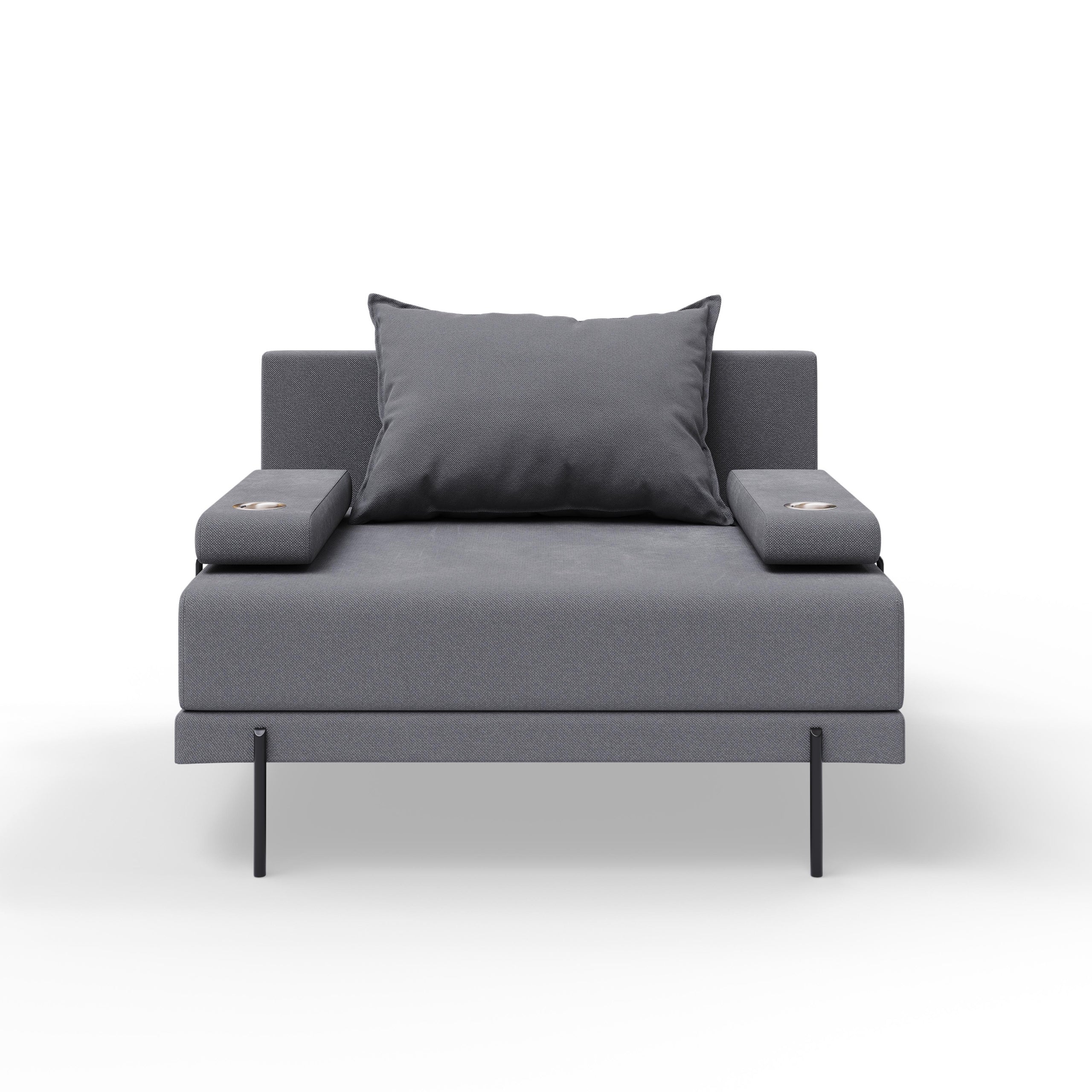Bahama Garden Chair with Armrests Dark Grey Waterproof Fabric EAN (GTIN) 5907001002857
