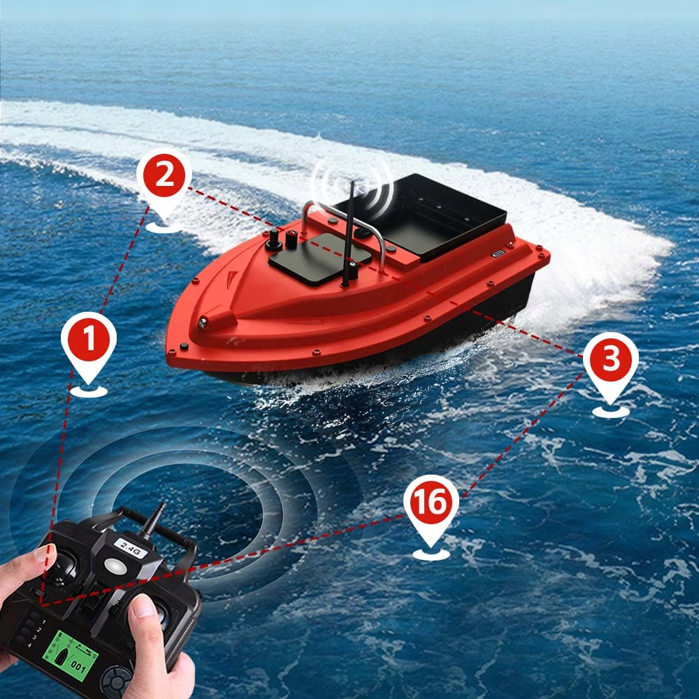 Bait Boat D16B GPS 500M Remote Control 1.5KG Load 12000mAh Battery 1m/s Range 500 m