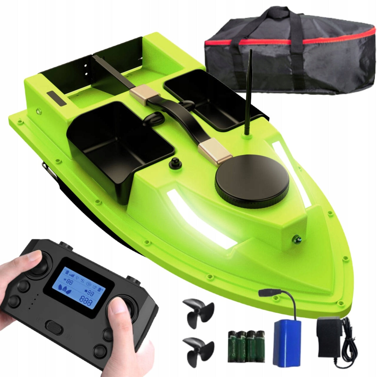 Bait Boat LOKEEVAN D19 GPS 600M Range 2kg Load 12000mAh Battery Fluorescent