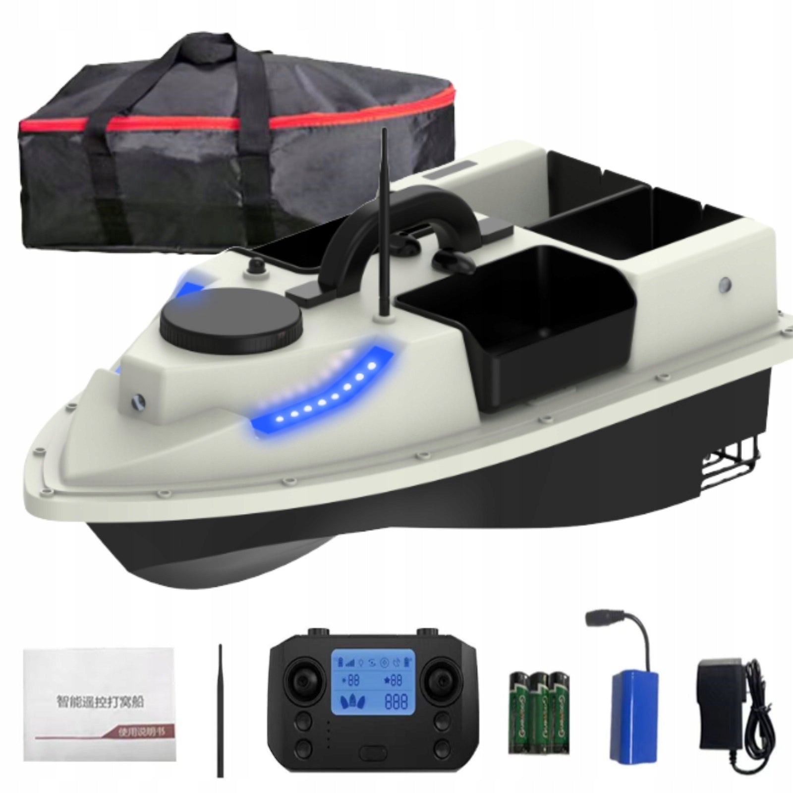 Bait Boat LOKEEVAN D19D GPS 4 Containers 2kg Load 500m Range 12000mAh