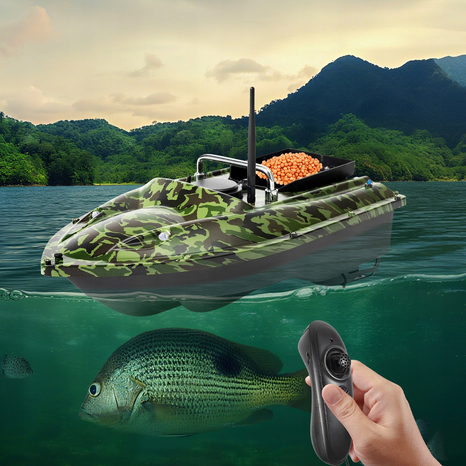Bait Boats for Carp Fishing - RC Fishing Boats 500m 1.5kg Loading Model HW-ZQ