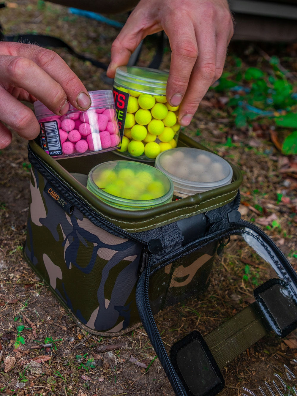 Bait Box Aquos Camo Bait Storage M+ Fox Color multicolor