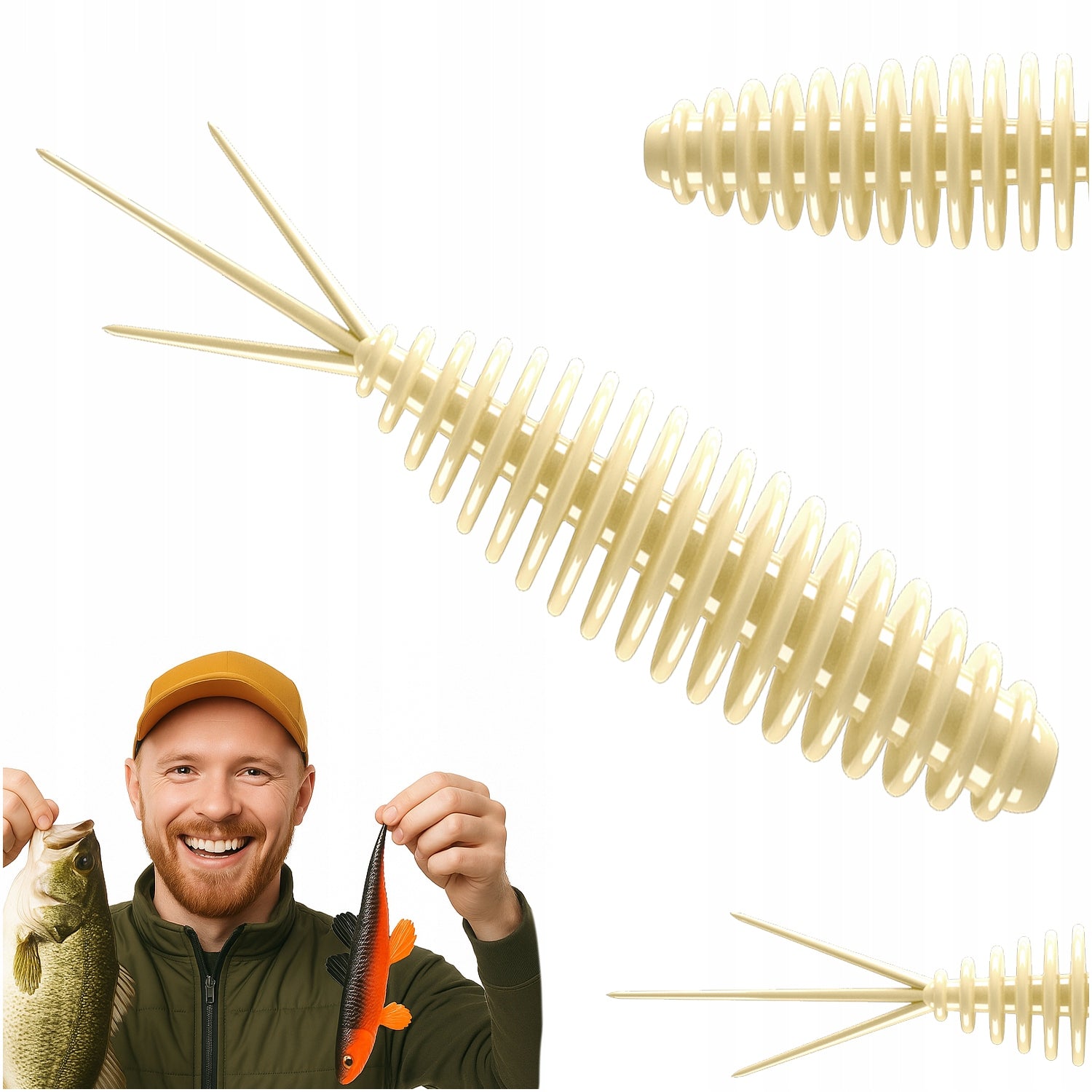 Bait Rubber Libra Lures Turbo Worm MINI 3,5cm Cheese 005 Cheese