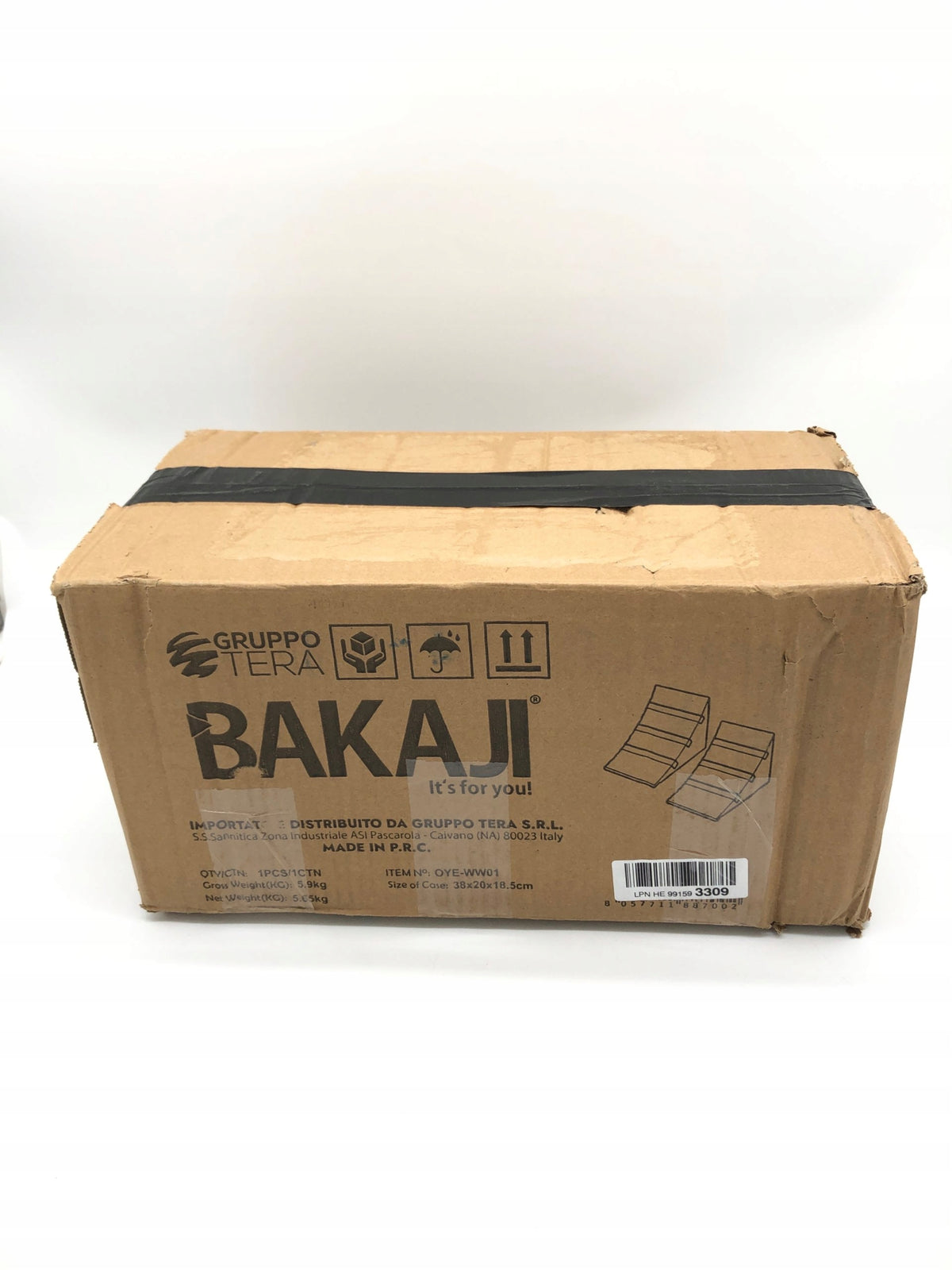 Bakaji Set of 2 Hard Rubber Ebonite Wheel Wedges Brand Bakaji