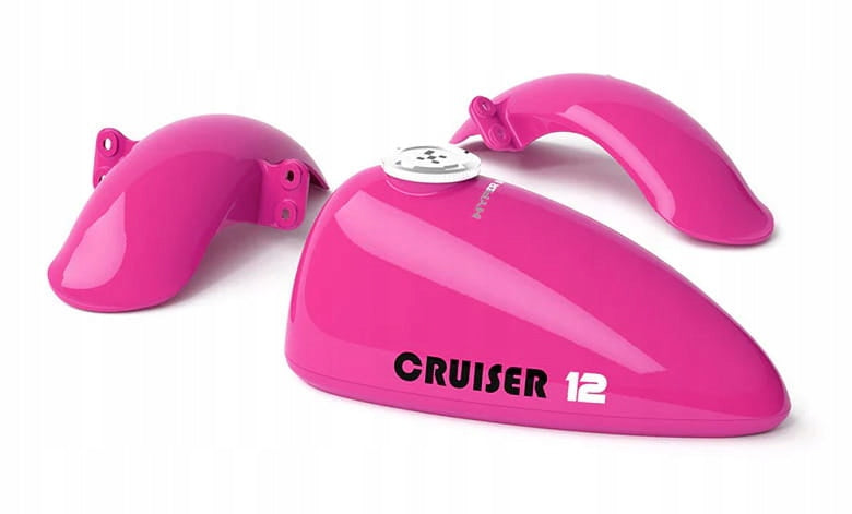 Bake fuel and fenders for motorcycle Hyper Gogo Cruiser - pink Barbie