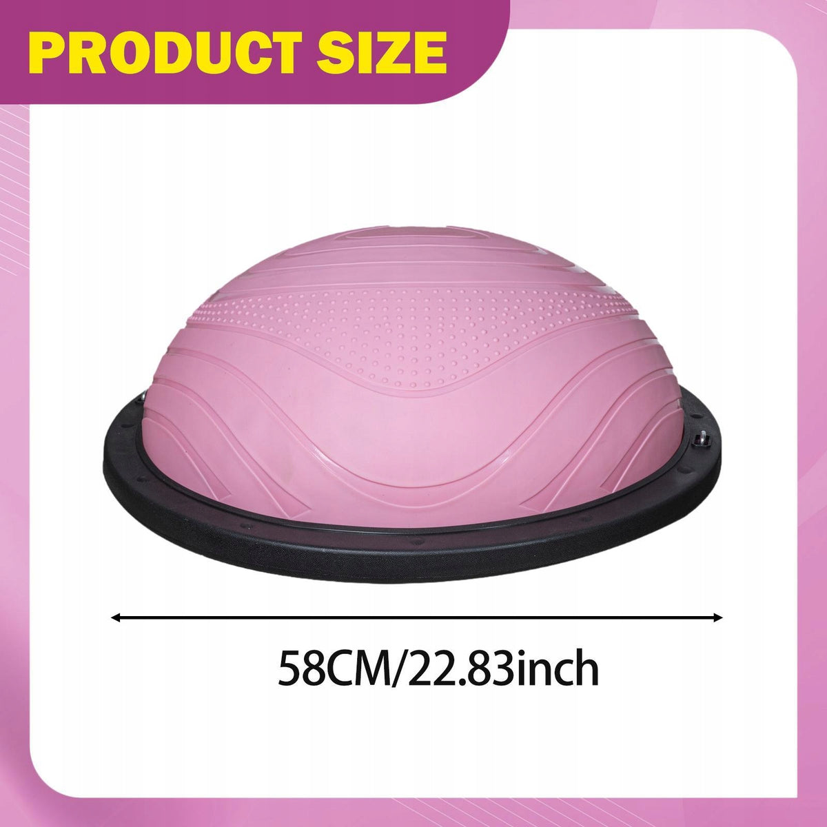 Balance Ball Trainer Resistance Band Core Training for Home Office Pink Packaging status original