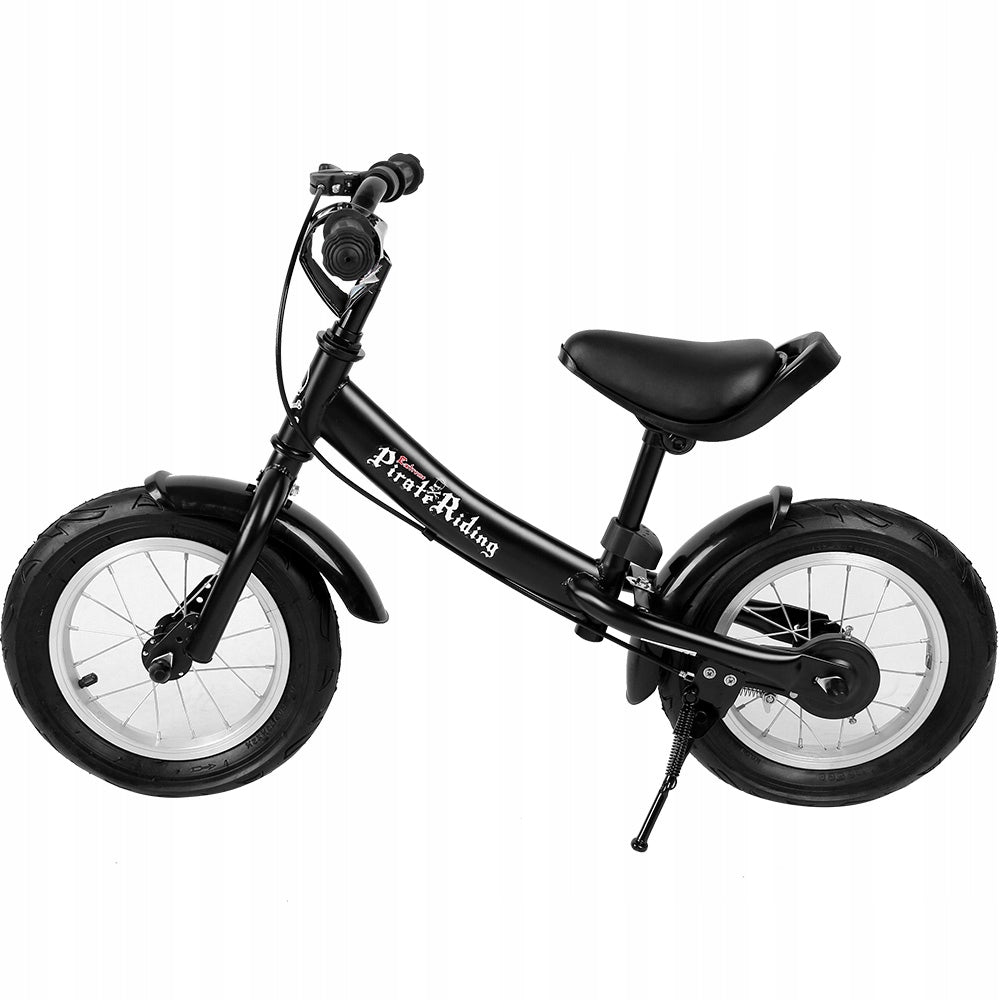 Balance Bike 12 Inches Children's Bike Adjustable Height Black Brand Spielwerk