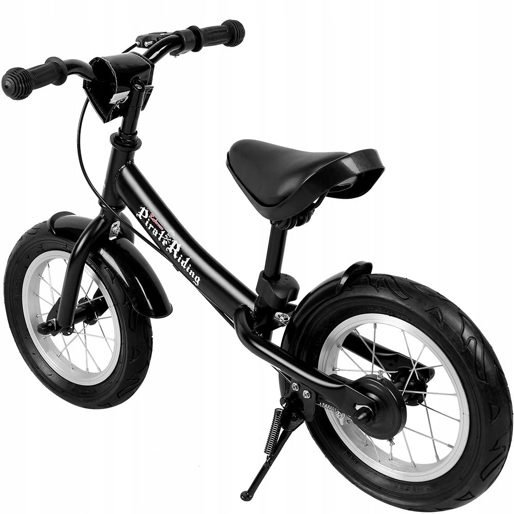 Balance Bike 12 Inches Children's Bike Adjustable Height Black Kid's age 3＋ years