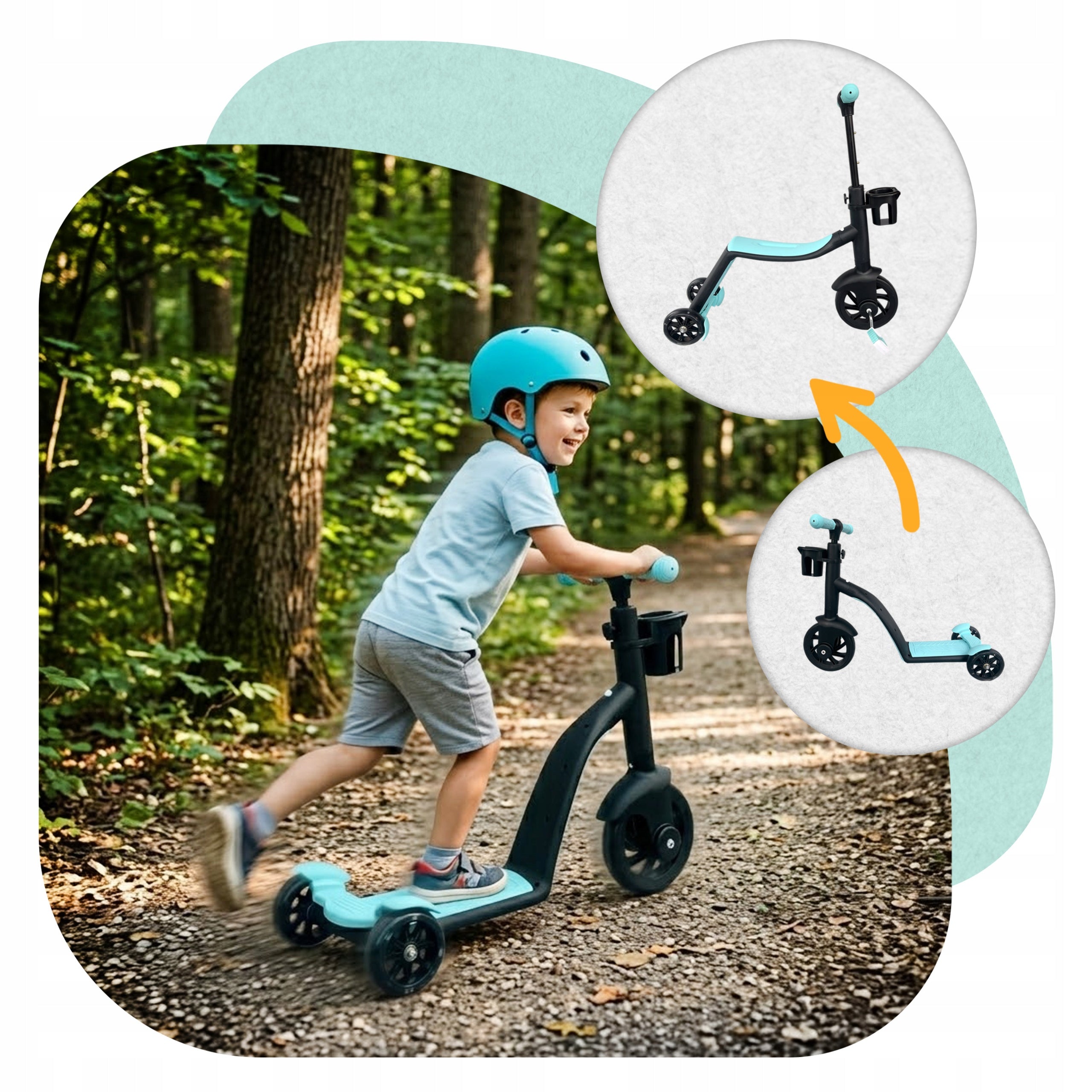 Balance bike 3in1 children's bike three-wheeled scooter PLAYIO Brand no brand