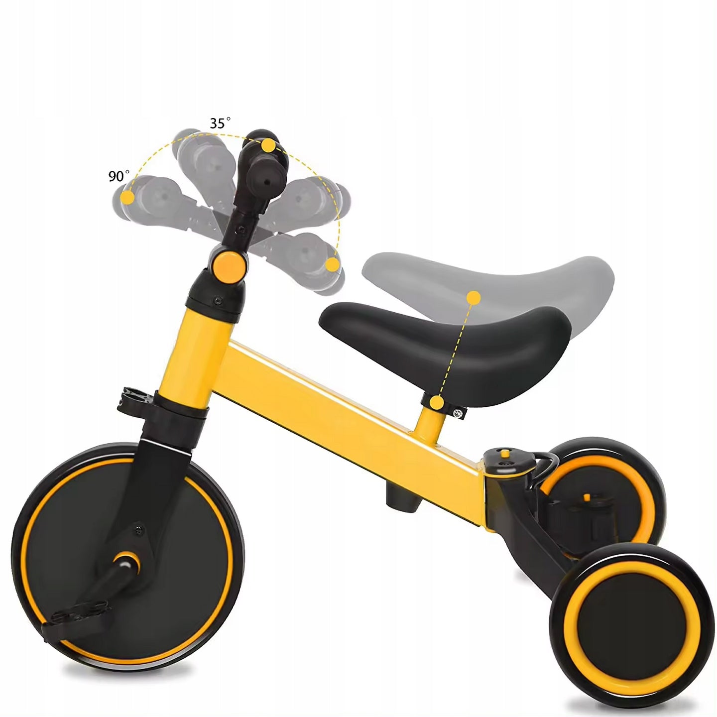 Balance bike 4in1 two or three wheels red + pedals Model Rowerek 4in1 Red