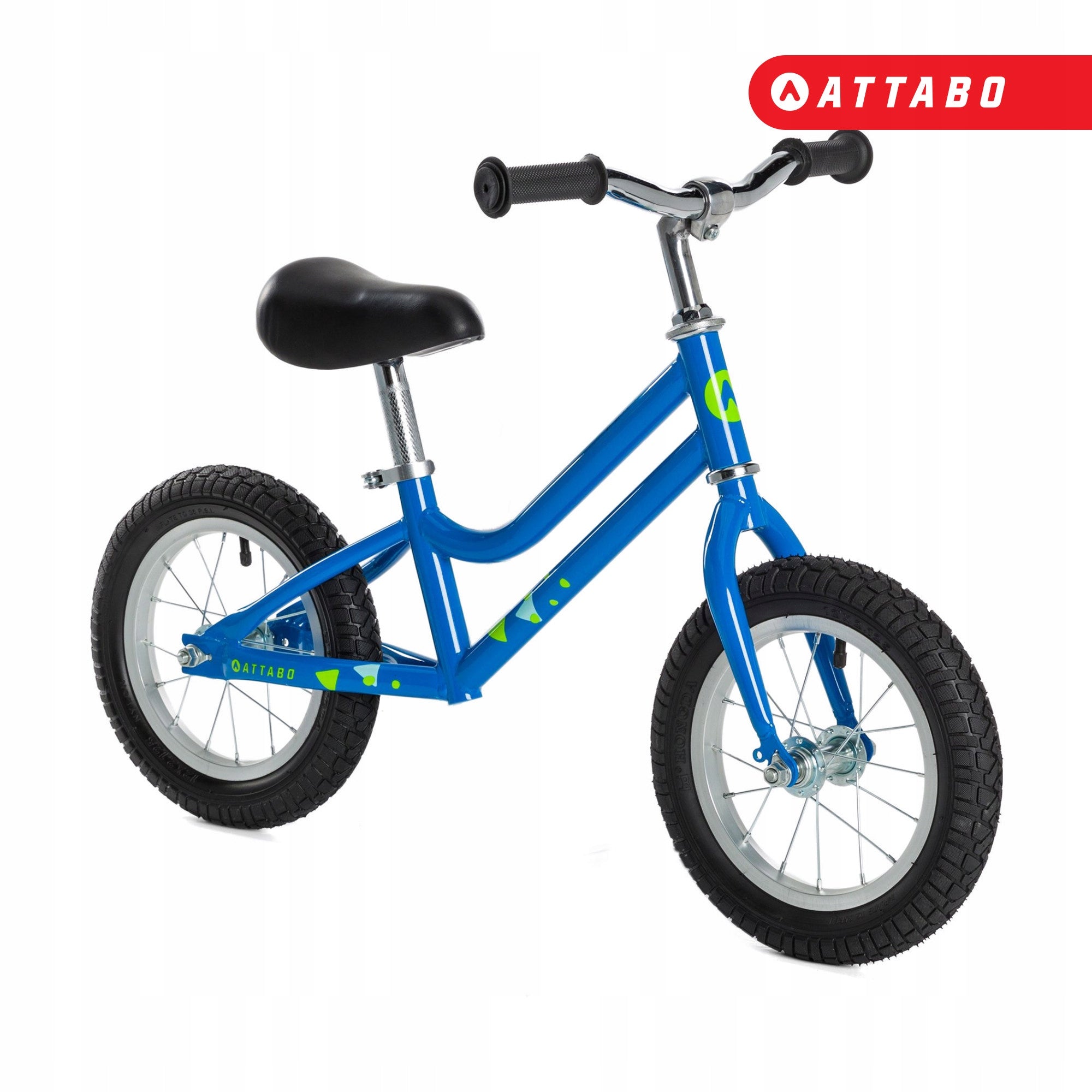 Balance bike ATTABO Ace 12" blue light Pneumatic tires adjustment Frame steel