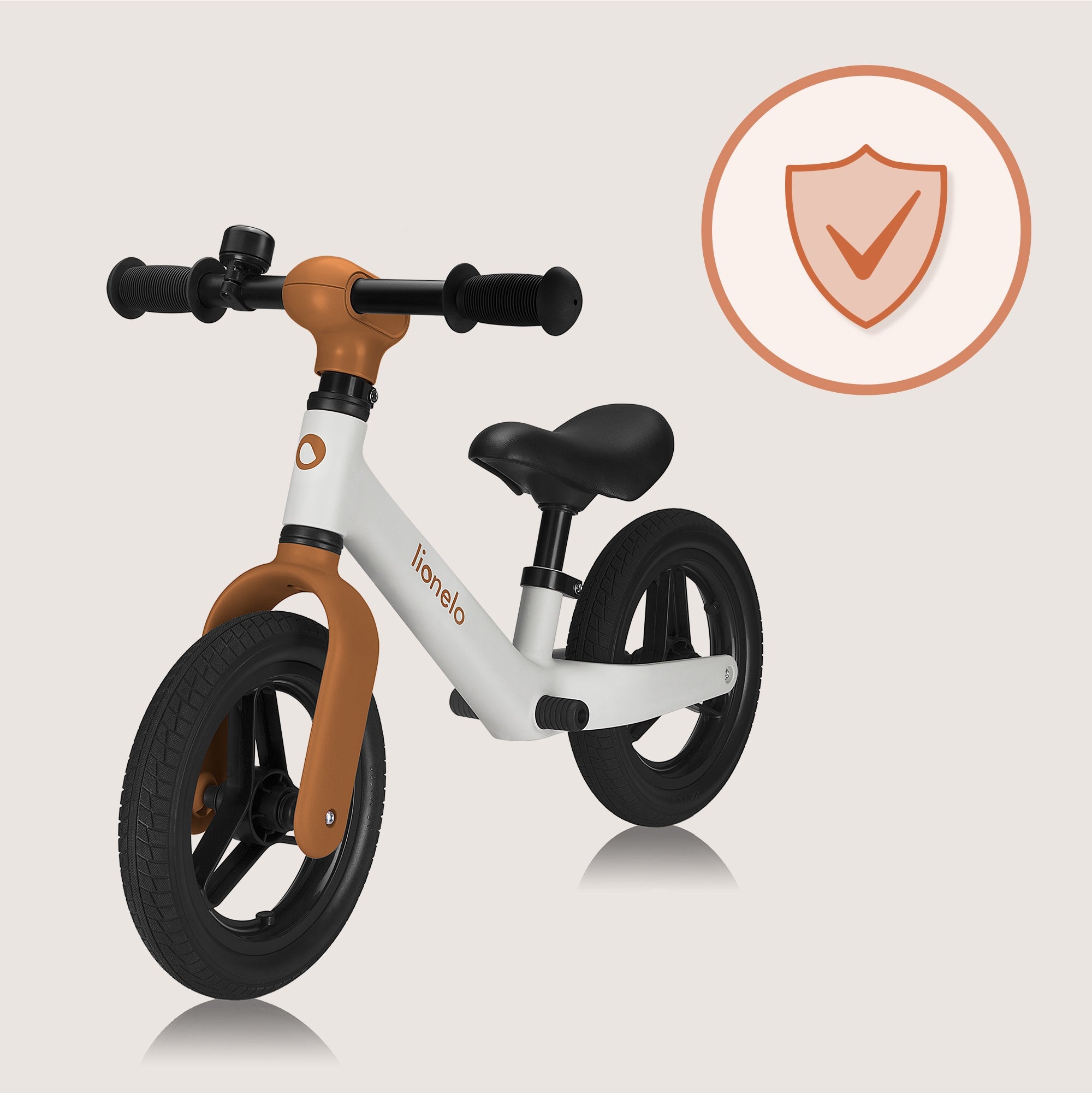 Balance bike BEIGE light SINCE 1,5 adjustable PU wheels Lionelo Toni Brand Lionelo