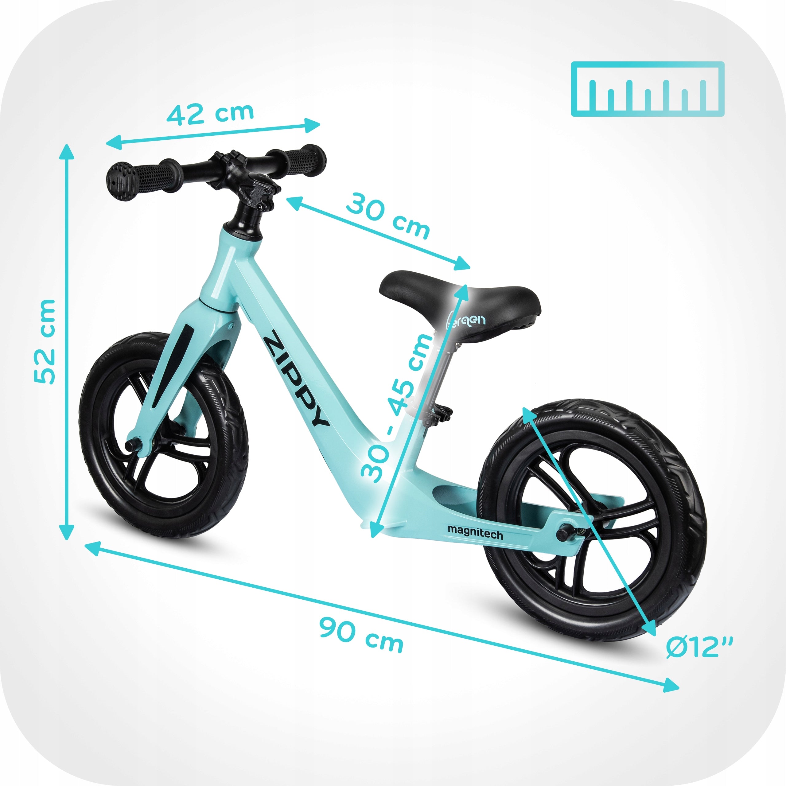 Balance bike BERGEN for boy girl light children magnesium Color blue