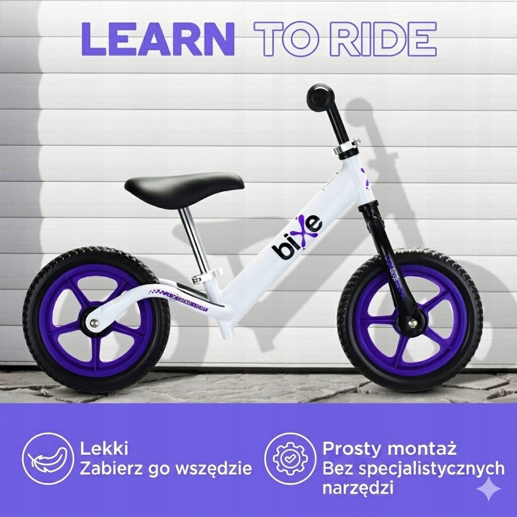 Balance bike BIXE 12" ultralight 2kg Aluminium 2-5 years + Korbo pads Brand no brand