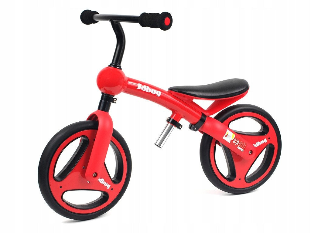 Balance bike Jd Bug red alu lightweight rubber wheels saddle adjustment