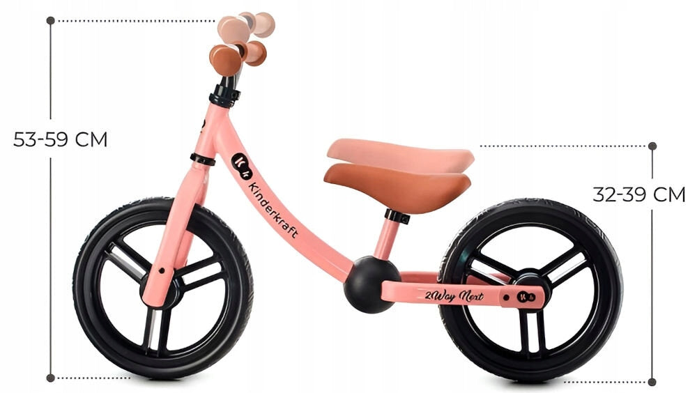 Balance bike KINDERKRAFT 2Way Next 2022 Pink Kid's age 2＋ years