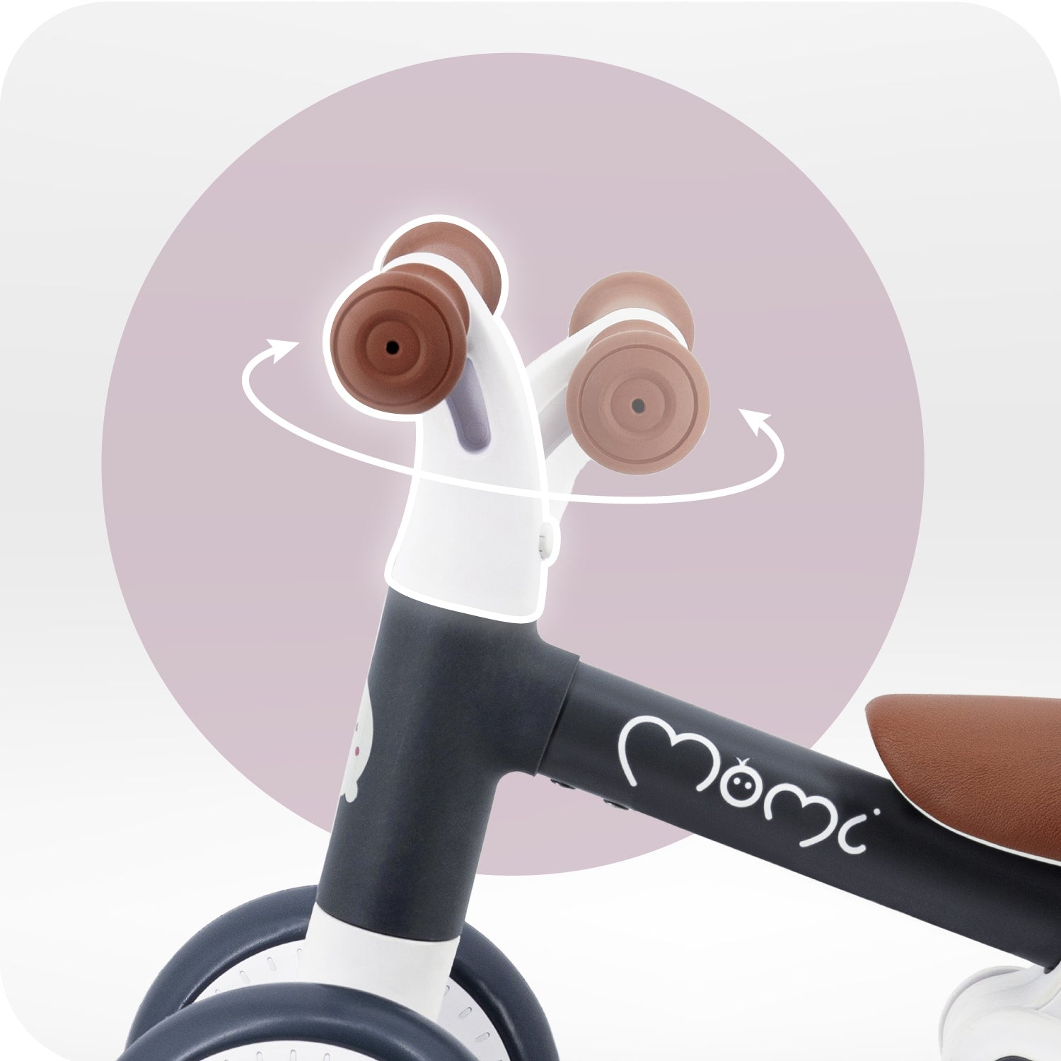 Balance bike MoMi DEX graphite - from 1 year light folding tricycle Weight 2 kg