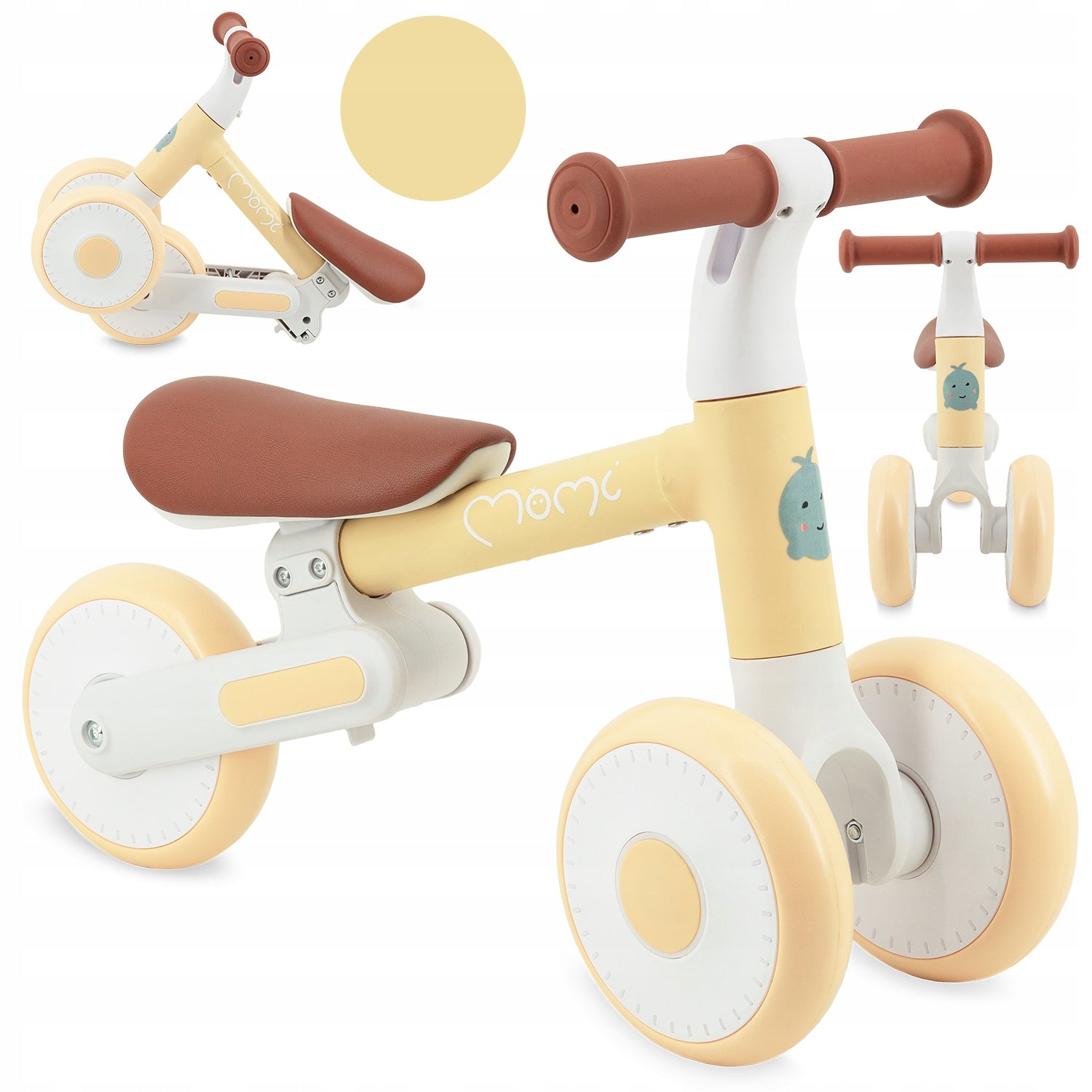 Balance bike MoMi DEX yellow - from 1 year light folding tricycle
