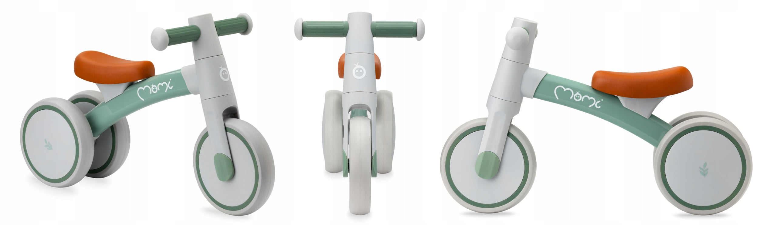 Balance bike MoMi TEDI green - from 1 year lightweight aluminium to 20kg Packaging status original