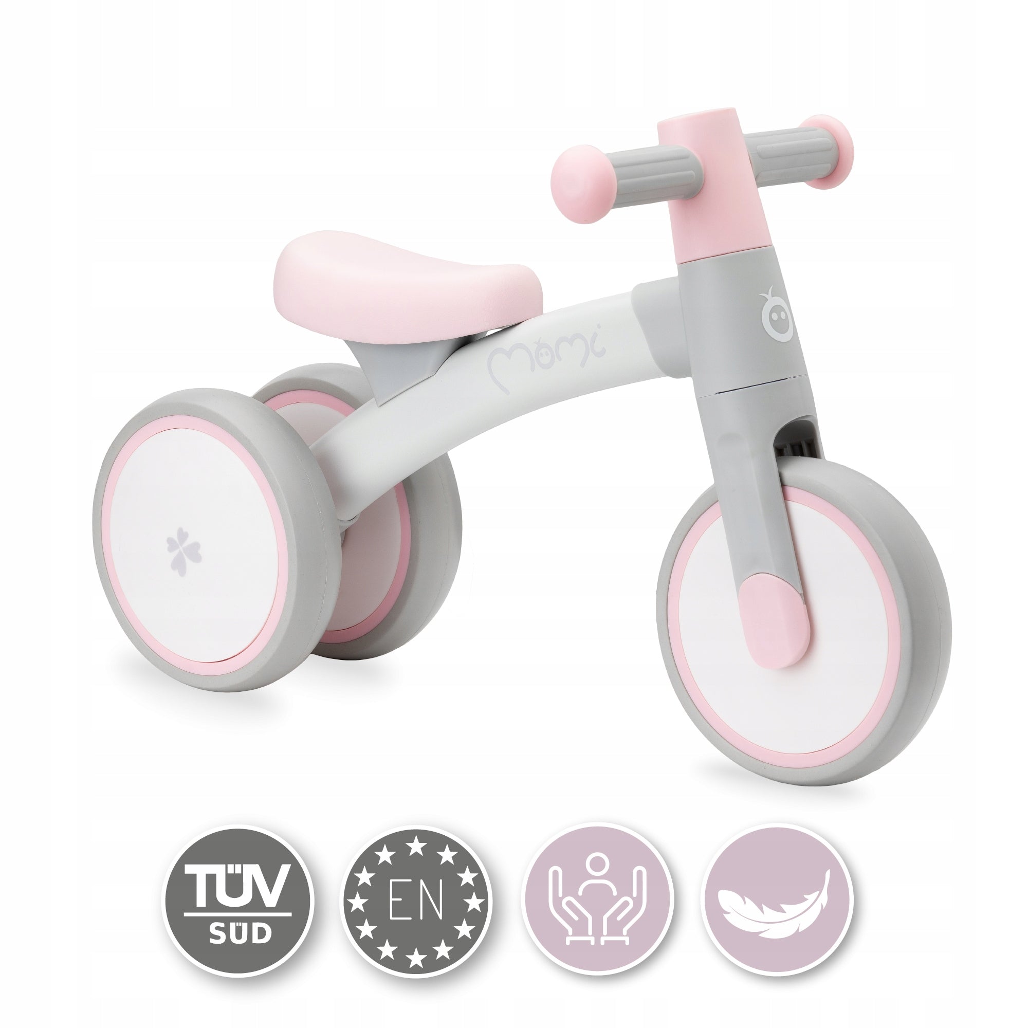 Balance bike MoMi TEDI pink - from 1 year lightweight aluminum to 20kg Color pink