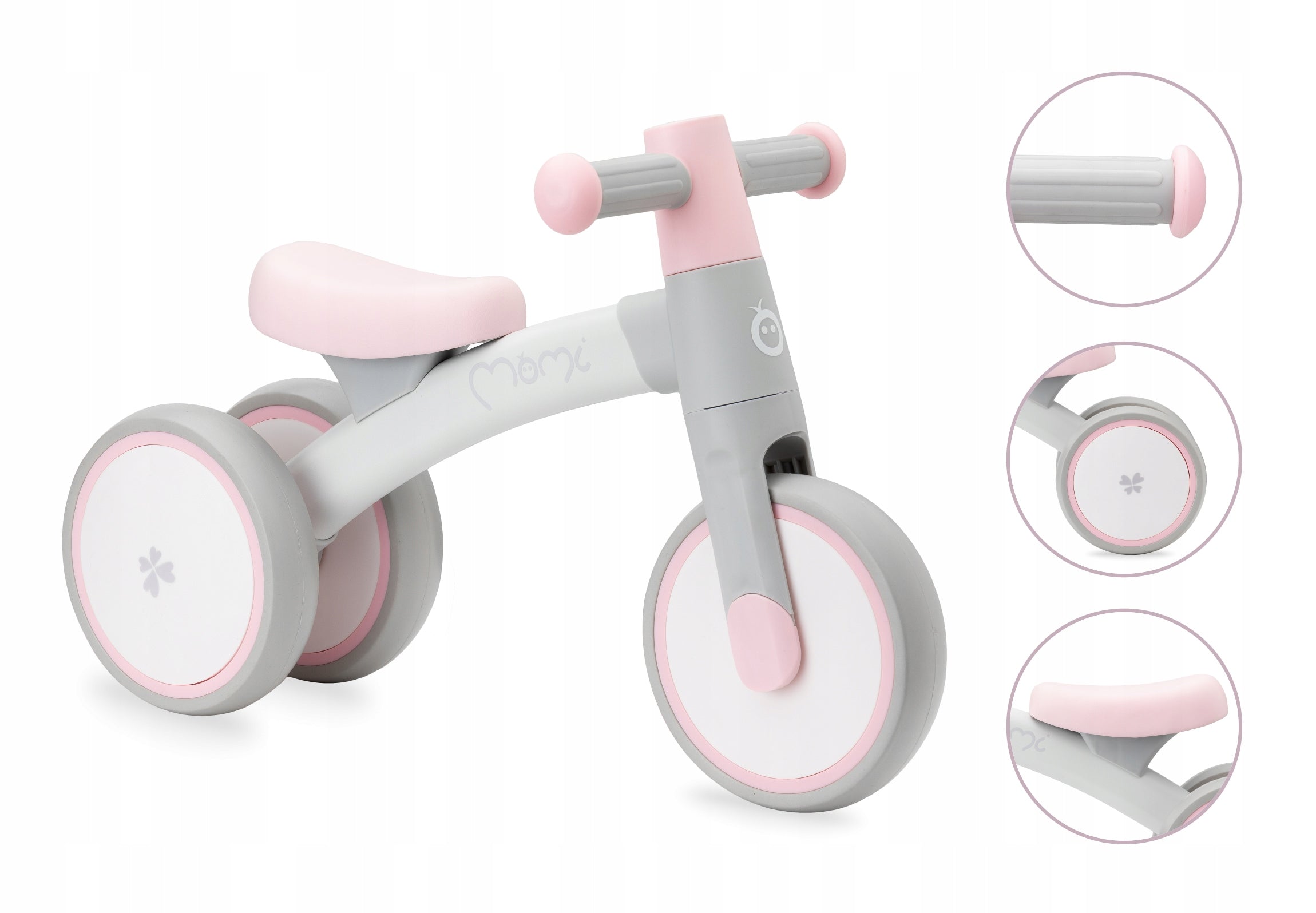 Balance bike MoMi TEDI pink - from 1 year lightweight aluminum to 20kg Manufacturer code ROBI00036