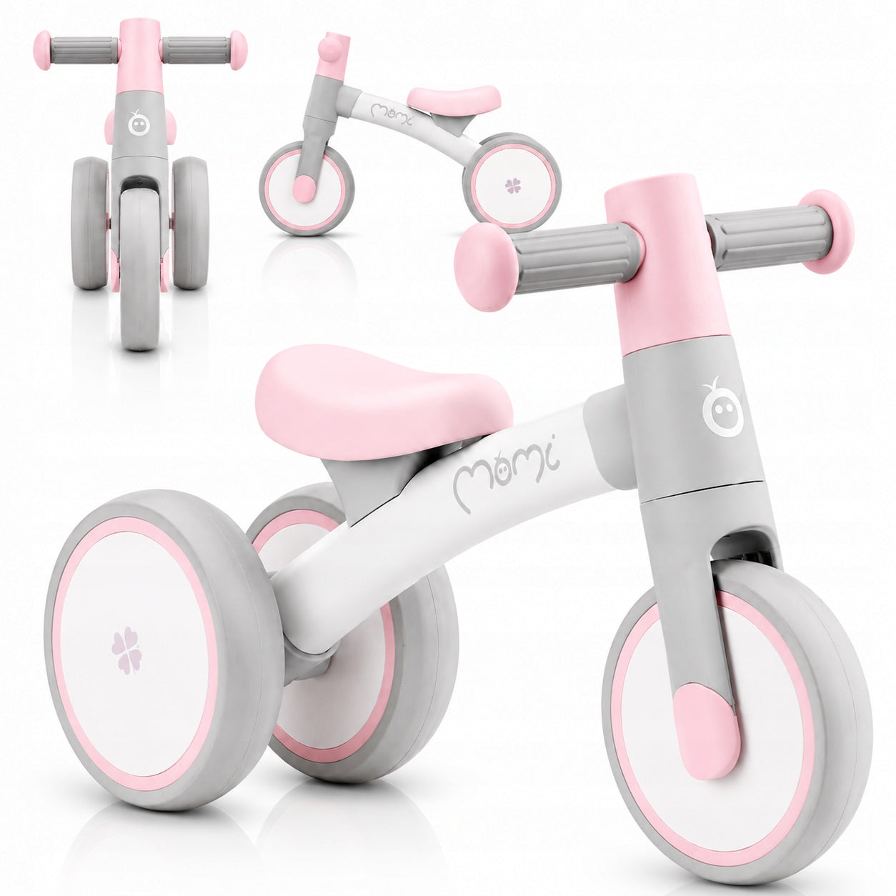 Balance bike MoMi TEDI pink - from 1 year lightweight aluminum to 20kg