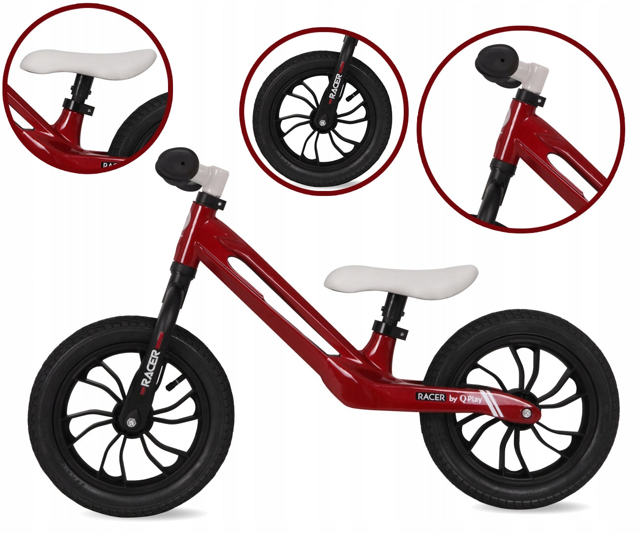 Balance bike Qplay Racer 12" red MAGNESIUM Kid's age 2＋ years