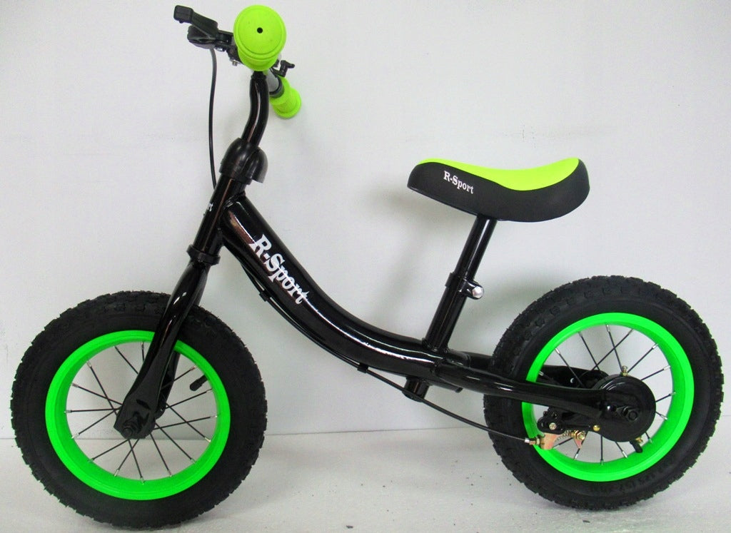 Balance bike R3bg R-Sport 12'' Pumped wheels Model Rowerek R3 black green