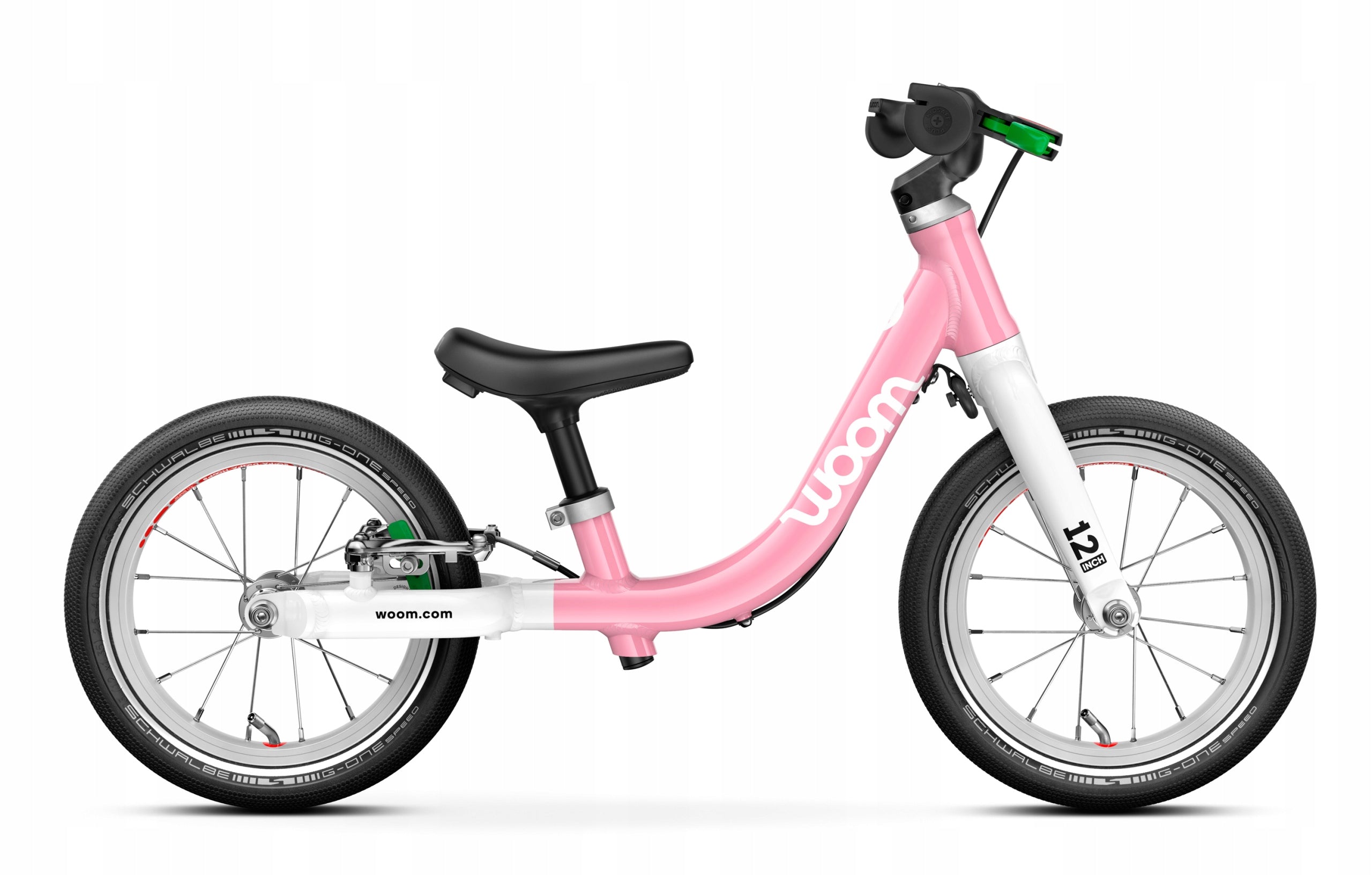 Balance bike Woom GO 1 12" powder pink/pink Manufacturer code WOOMGO1POWDERPINK