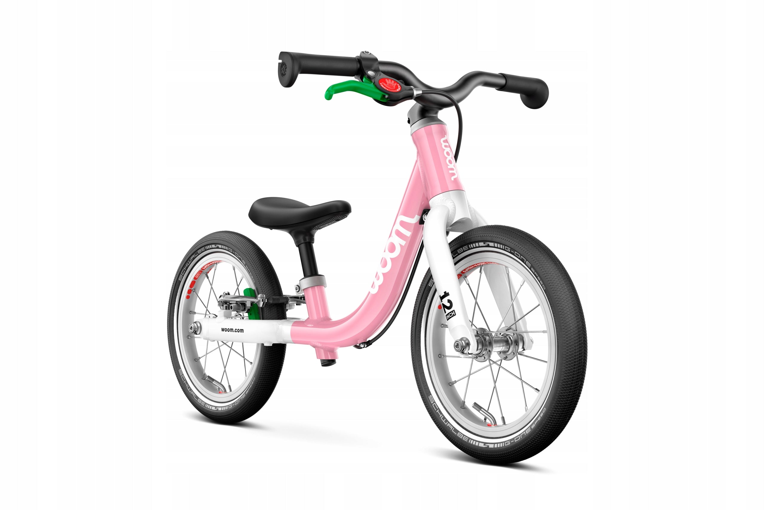 Balance bike Woom GO 1 12" powder pink/pink