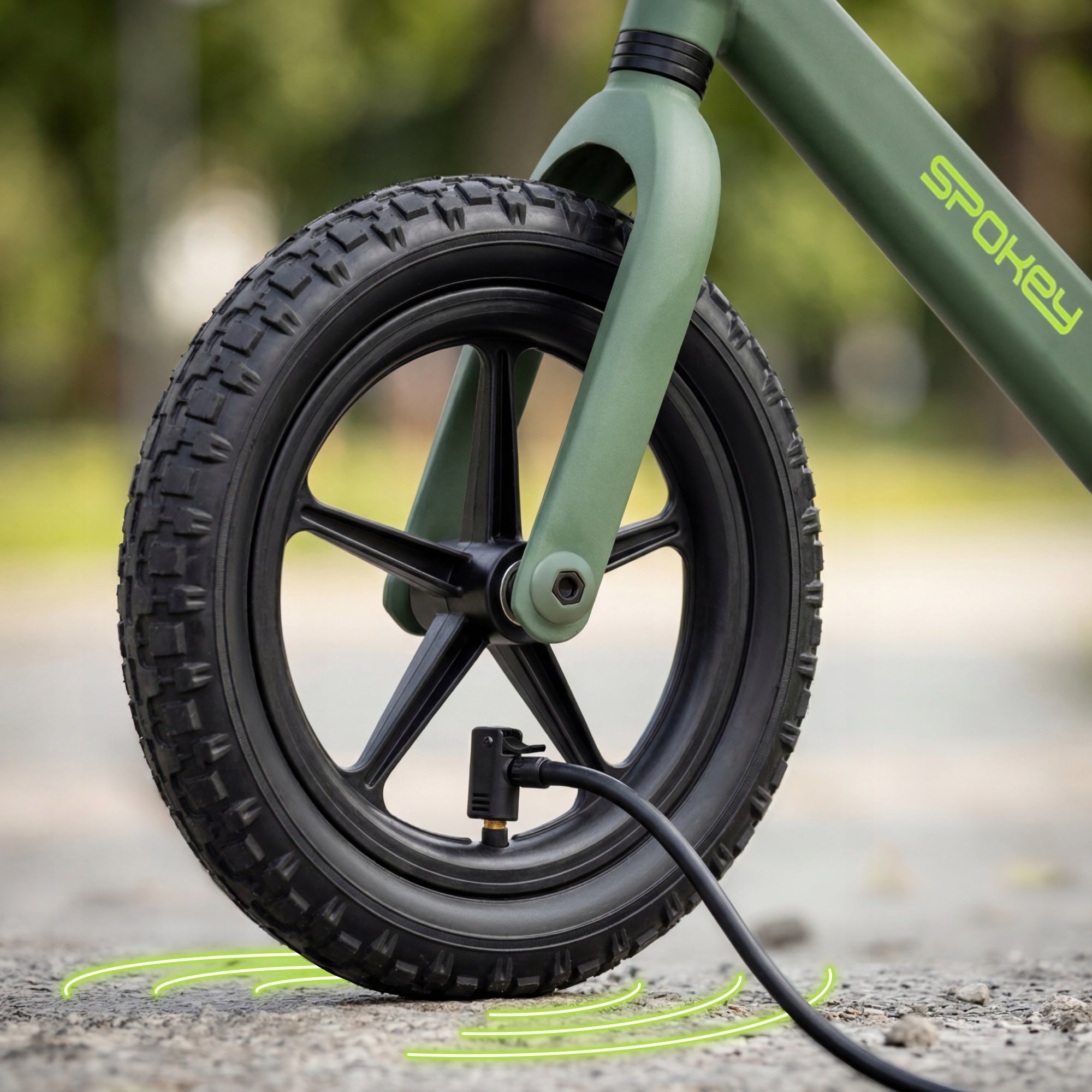 Balance bike for 3 year old adjustable pumped wheels Spokey BROOMIE Brand Spokey