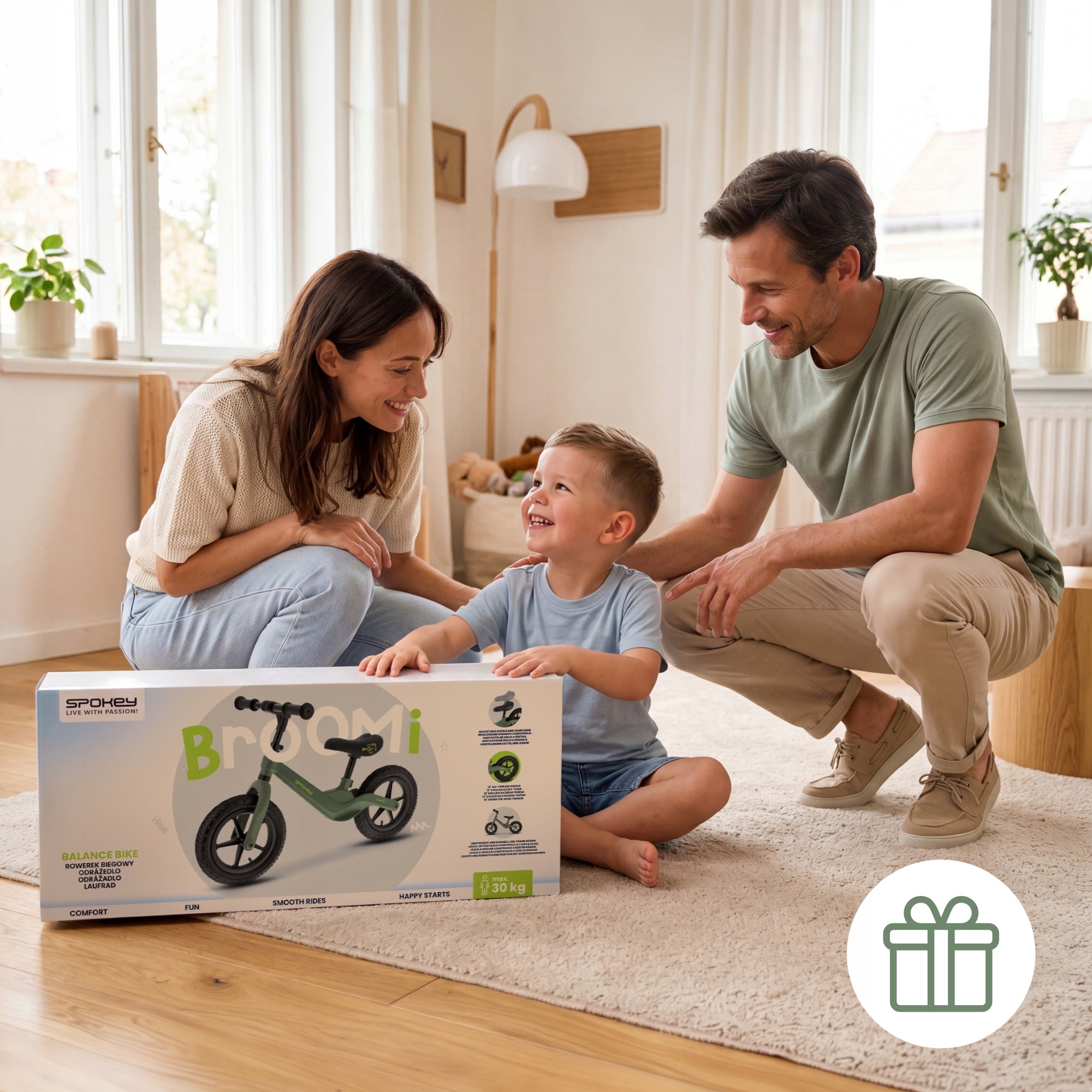 Balance bike for 3 year old adjustable pumped wheels Spokey BROOMIE Frame other