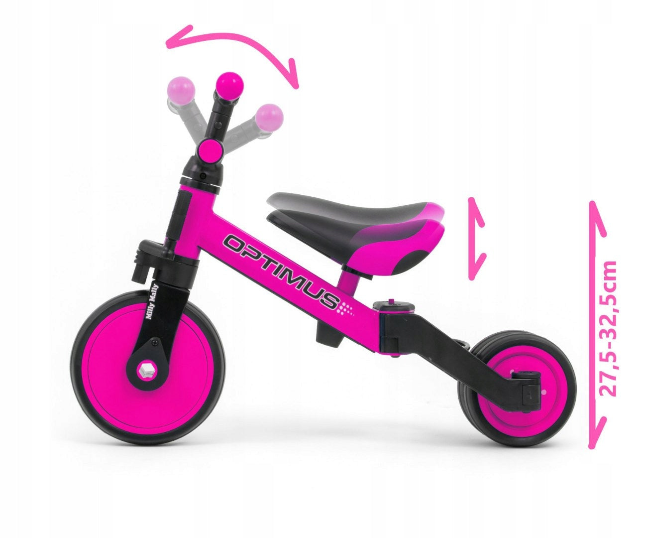Balance bike for Girls GIFT FOR TWO-YEAR-OLD Tricycle Cross-country Brand Milly Mally