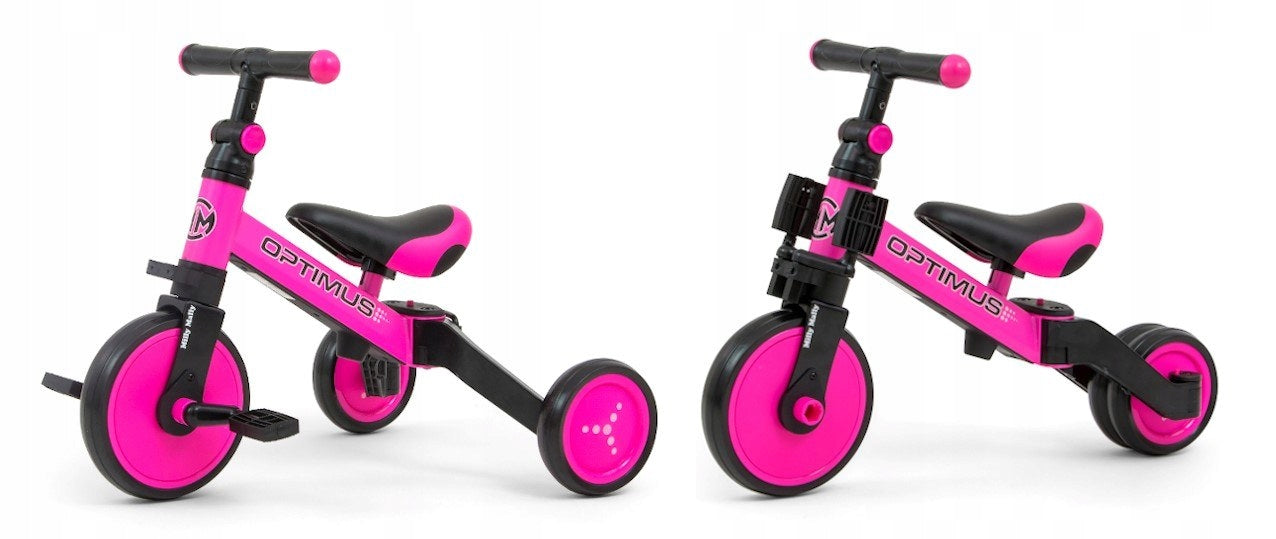 Balance bike for Girls GIFT FOR TWO-YEAR-OLD Tricycle Cross-country Manufacturer code Optimus Pink + imienne pudełko