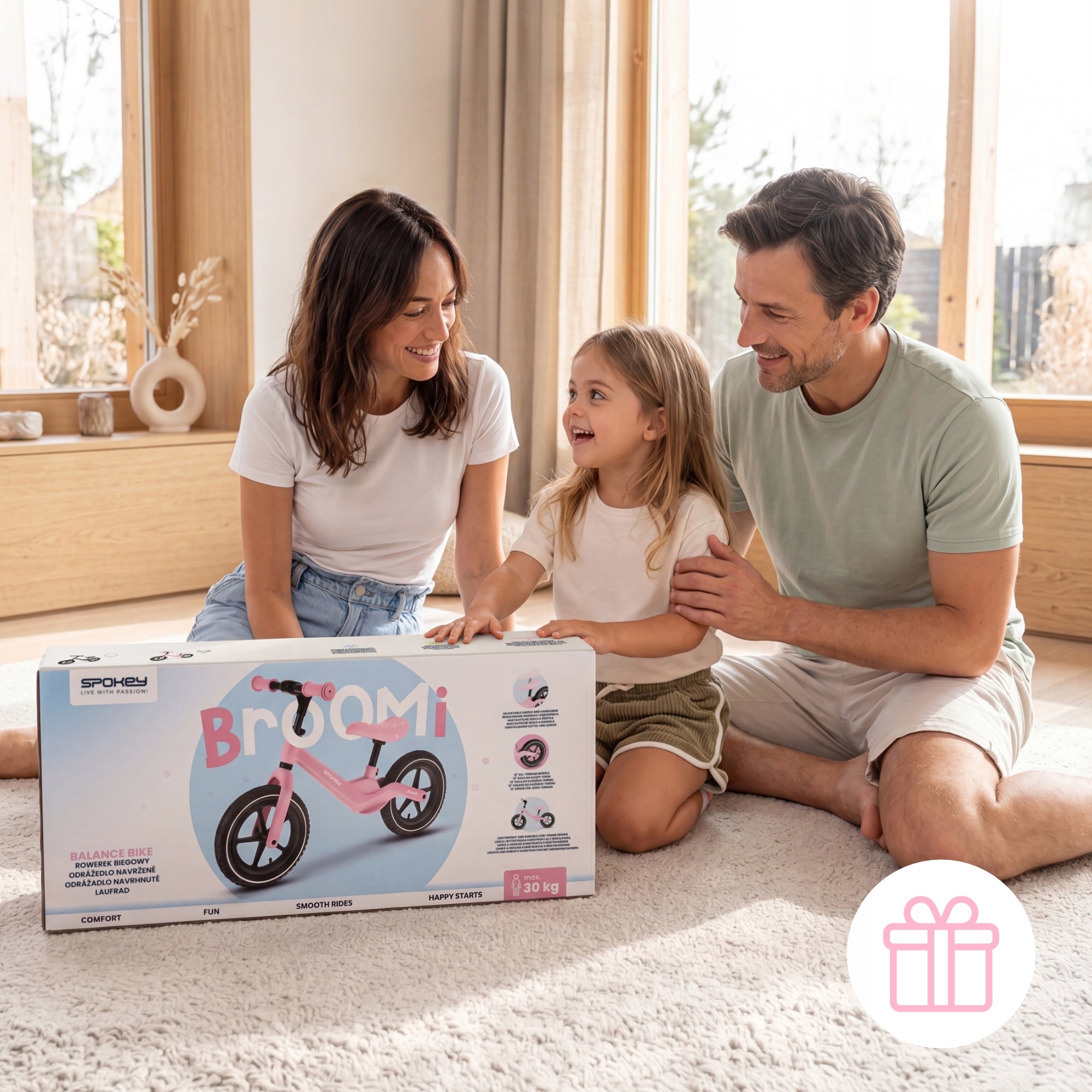 Balance bike for girls adjustable pumped wheels Spokey BROOMIE Frame other