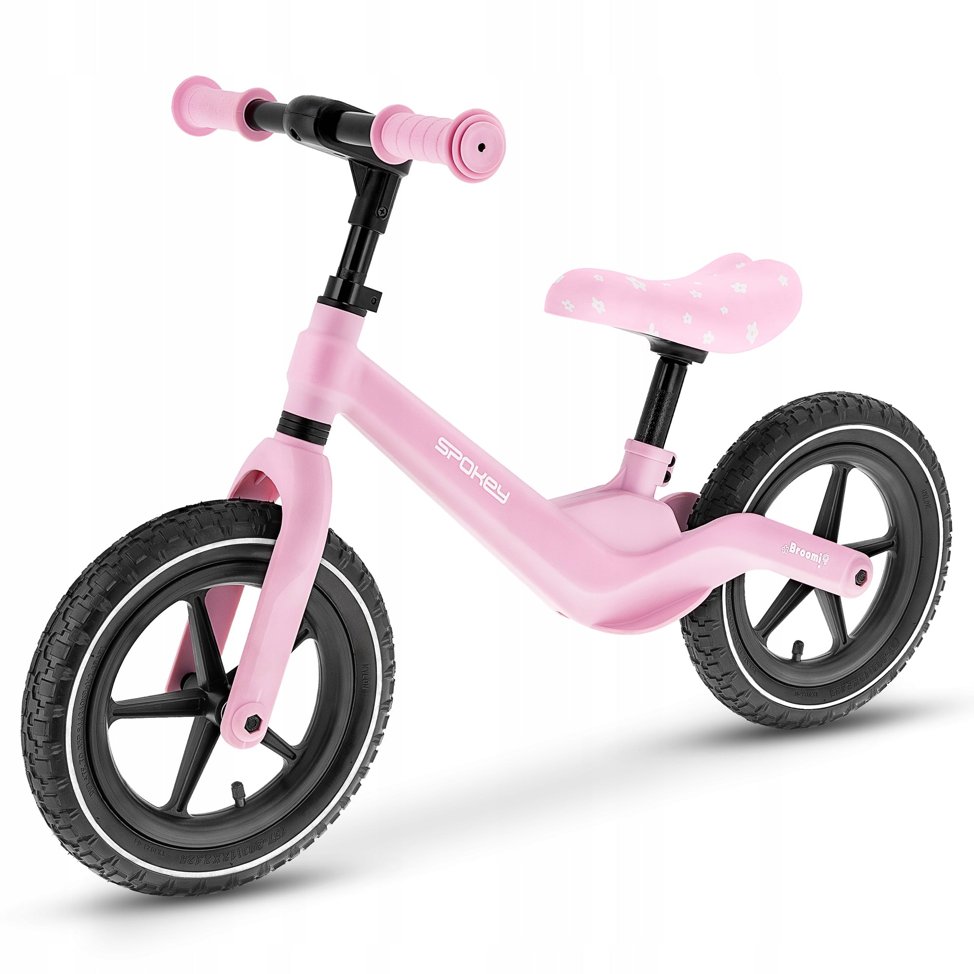 Balance bike for girls adjustable pumped wheels Spokey BROOMIE
