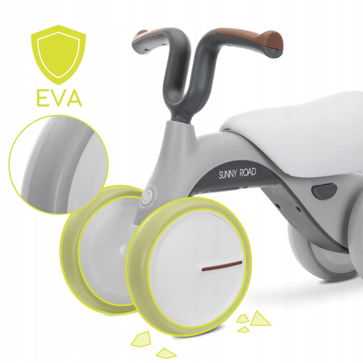 Balance bike ride-on for a child gift for a year birthday musician Color gray