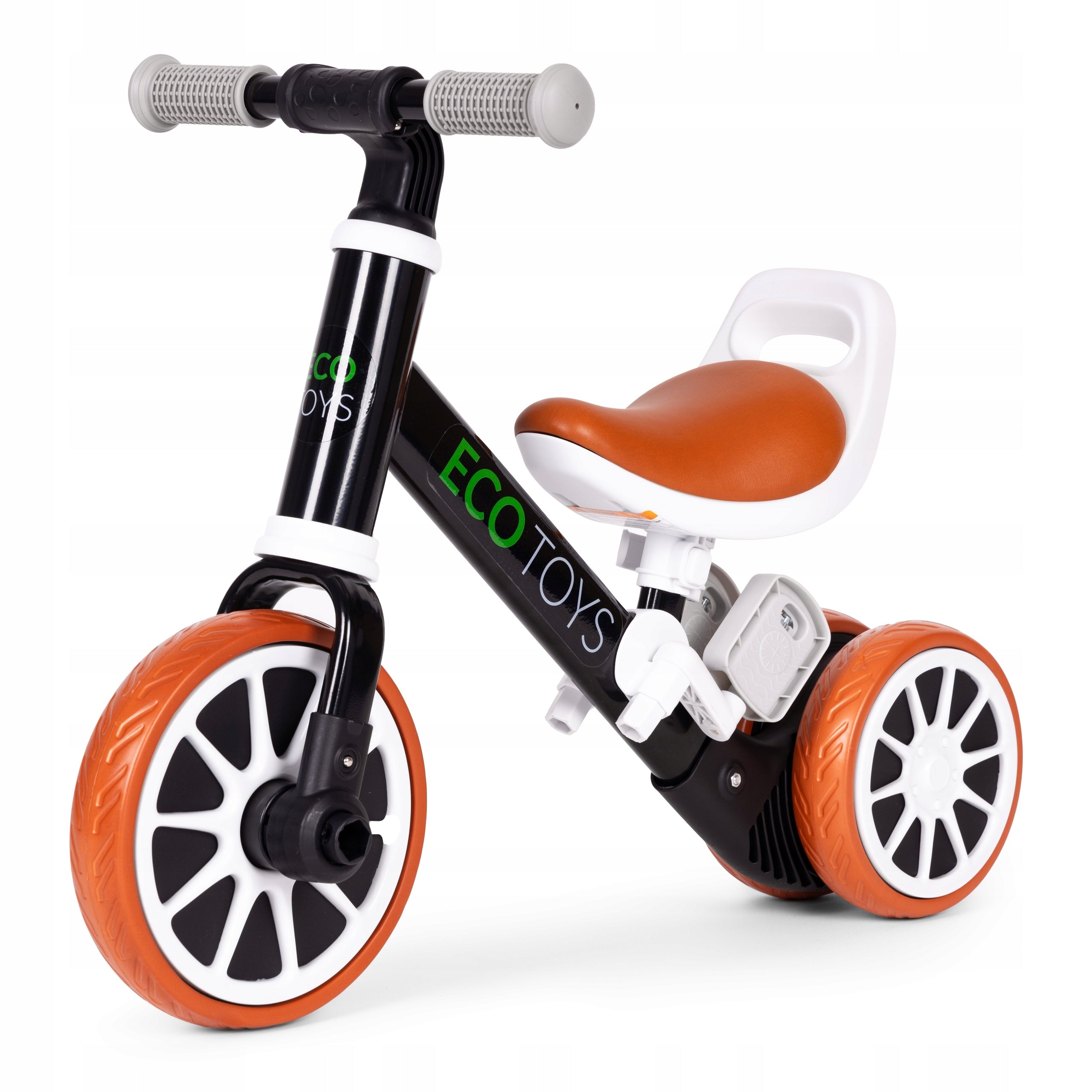 Balance bike rider with pedals 2in1 black ECOTOYS Frame steel