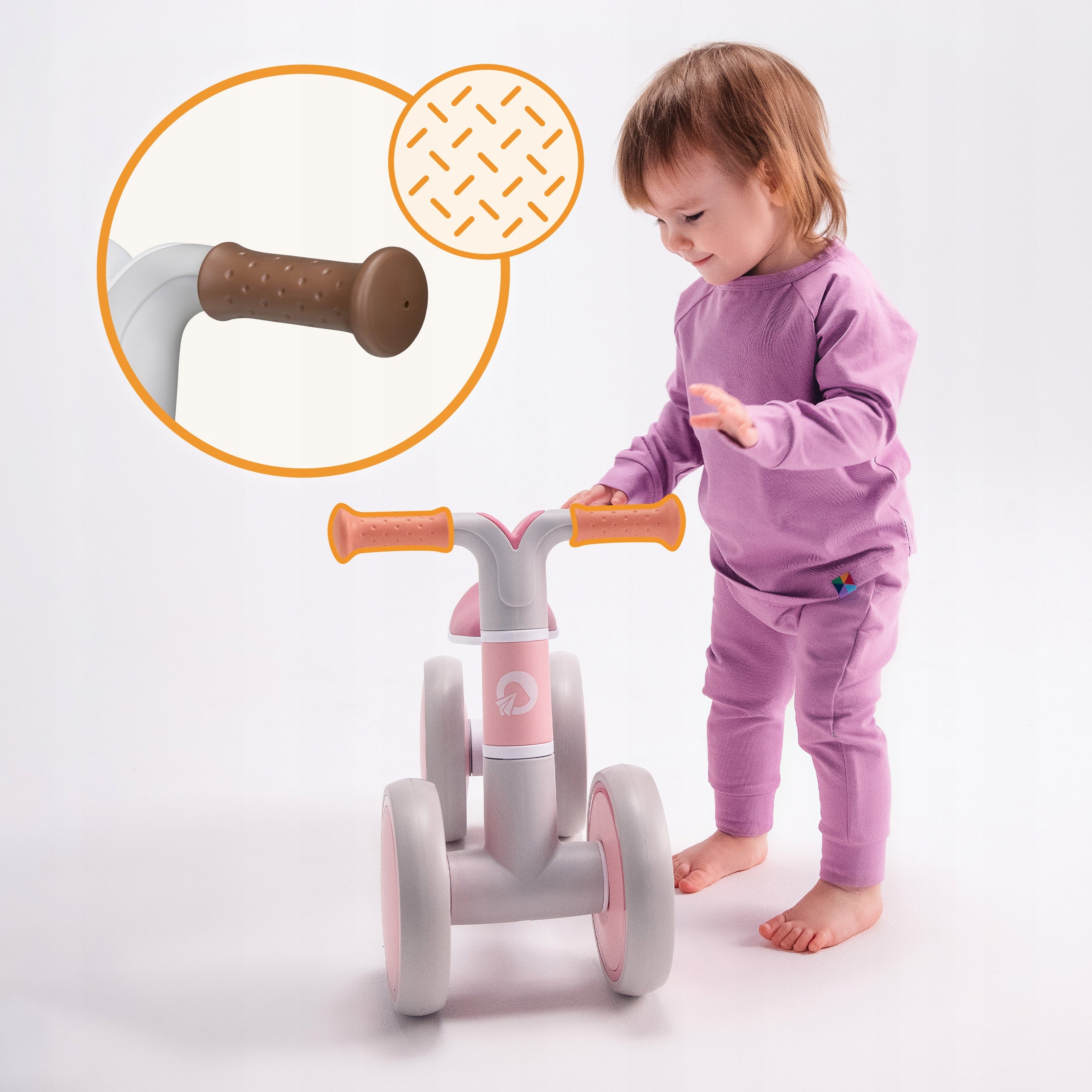 Balance bike walker rider 4 wheels CUSHIONING per year Lionelo Villy Frame Wooden