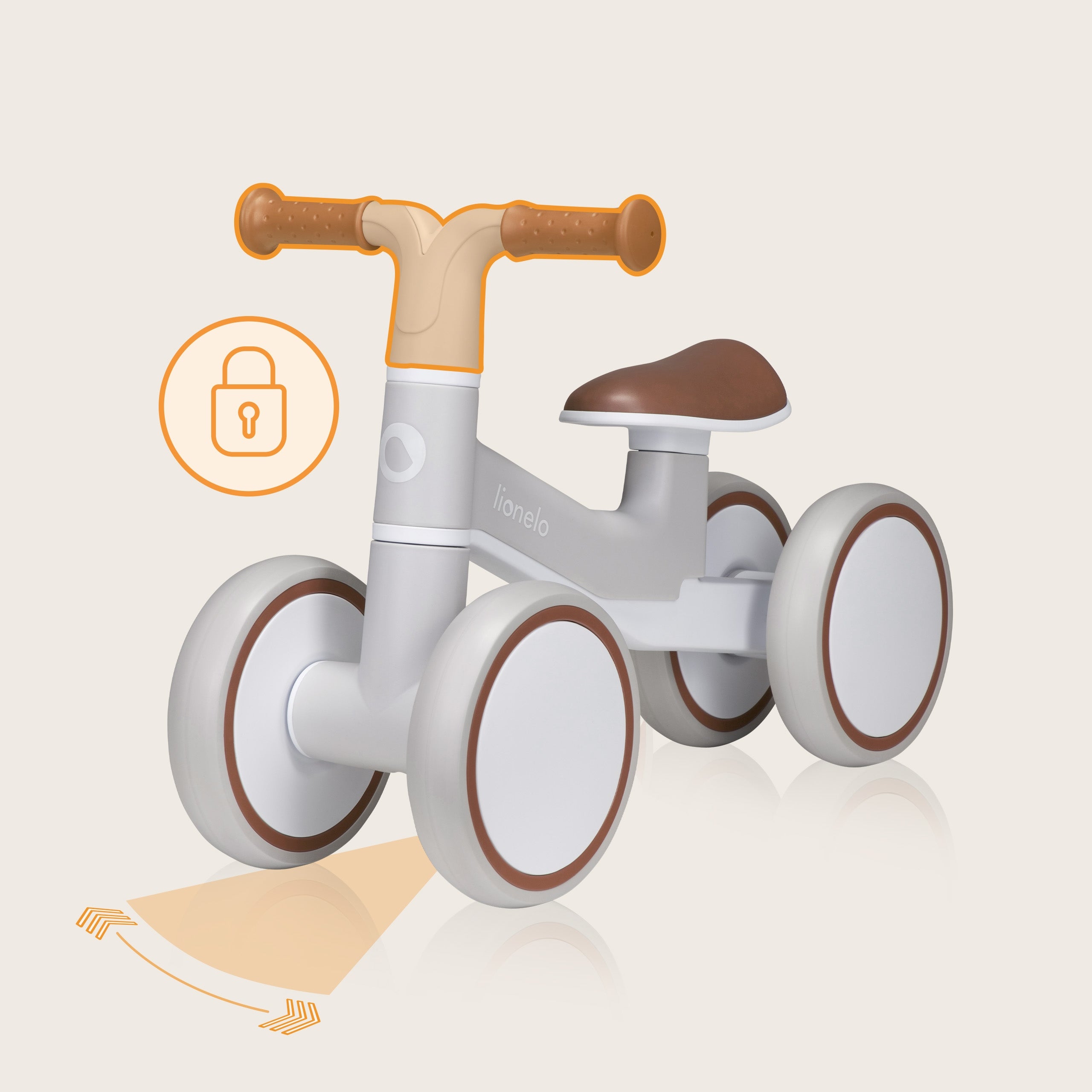 Balance bike walker rider 4 wheels CUSHIONING per year Lionelo Villy Kid's age 12＋ months