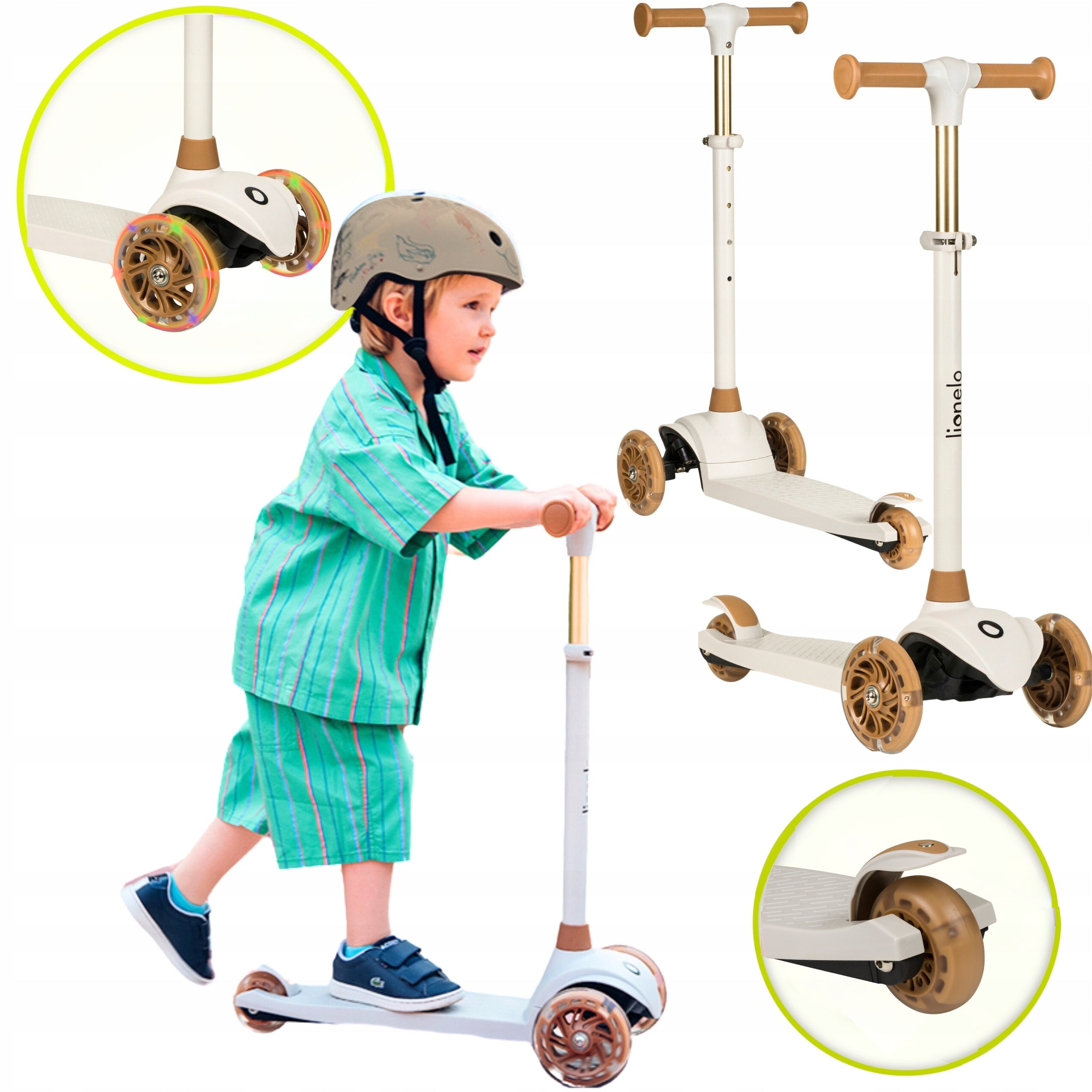 Balance scooter tricycle LED WHEELS up to 50kg folding Lionelo Jessy