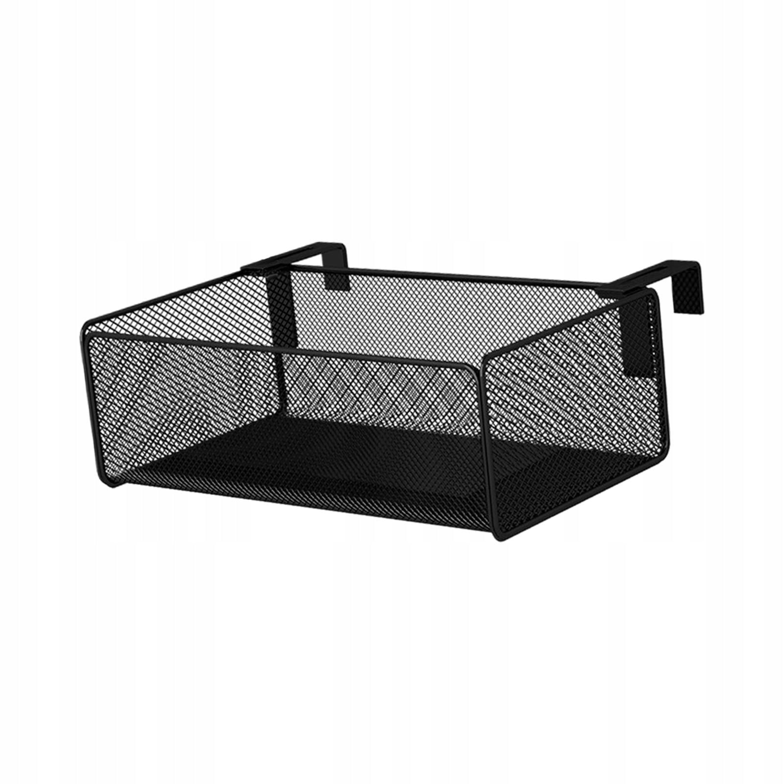 Balcony Flower Plant Shelf Hanging Storage Basket for Storing Phone Black Length 27.5 cm