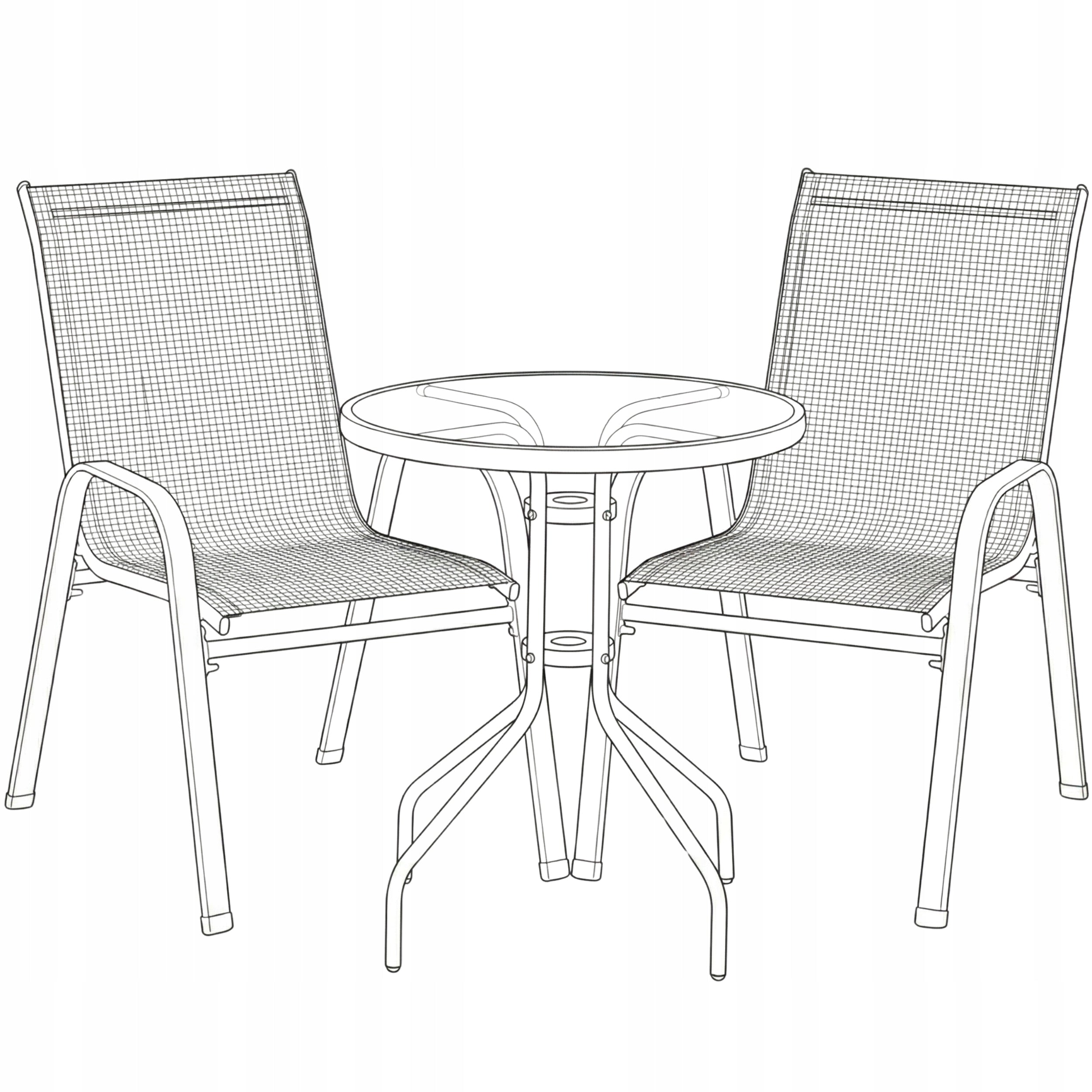 Balcony Furniture Set of 2 Pers Chairs Table Terrace Garden Black Small Balcony Manufacturer Funfit Garden