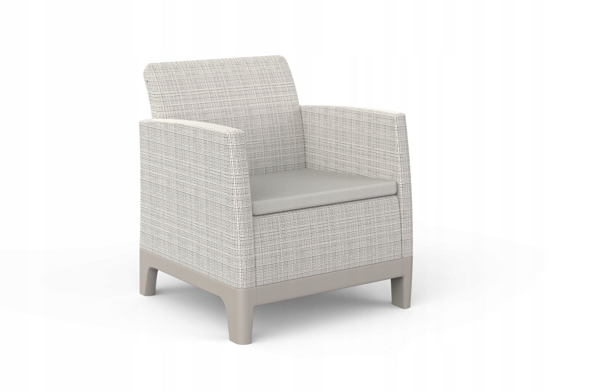 Balcony Garden Furniture Set 2x Armchair Table Keter Scandi for Balcony Color beige