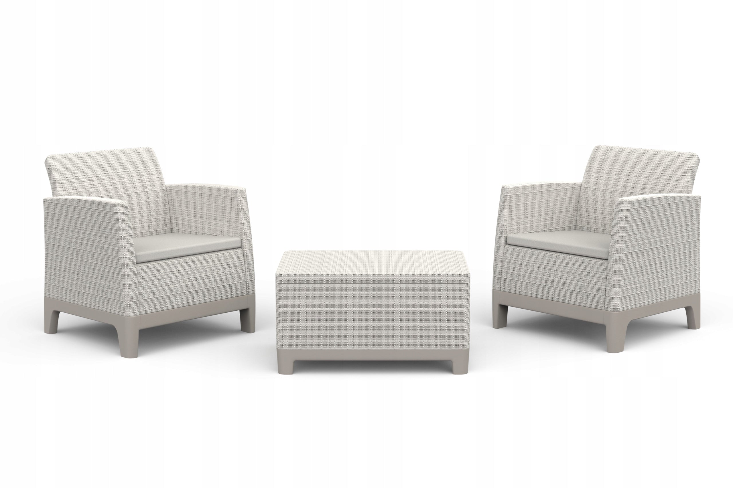 Balcony Garden Furniture Set 2x Armchair Table Keter Scandi for Balcony Main material synthetic material