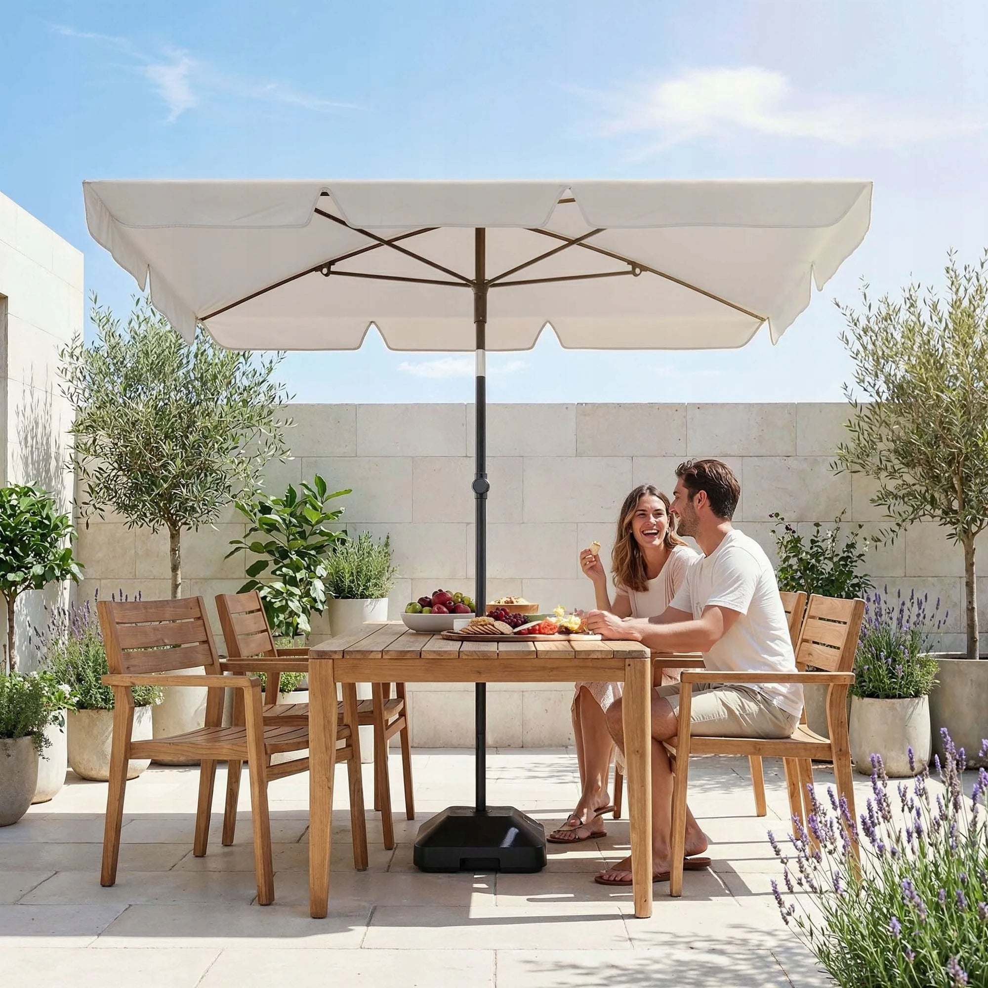 Balcony Garden Umbrella Folding Adjustable Aluminum Cover Manufacturer di volio
