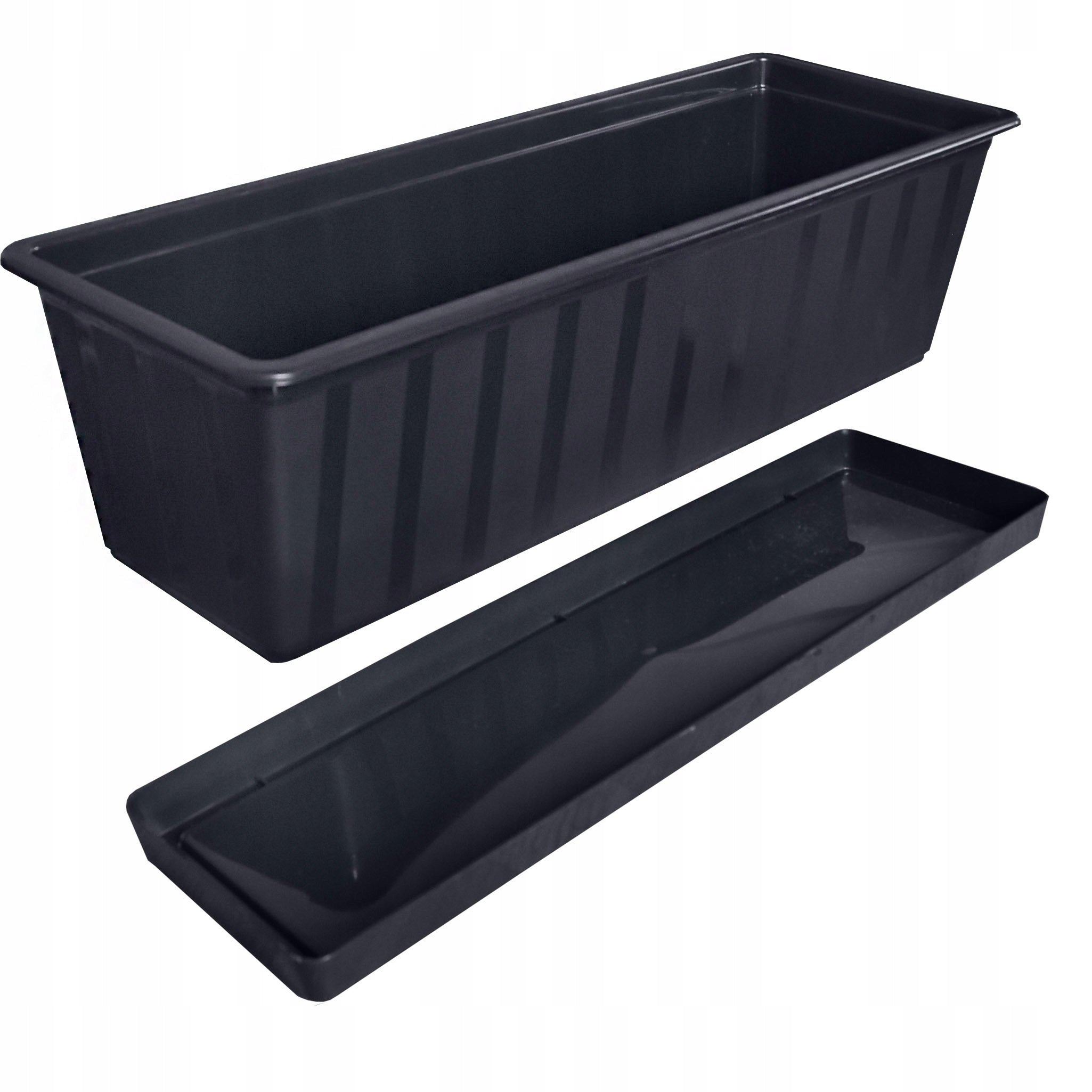 Balcony box AGRO IS500 Window sill pot Color black