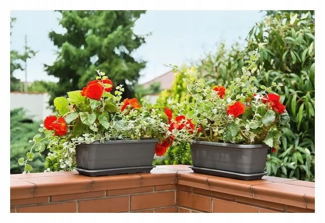 Balcony box Natura 1,0m anthracite Lamela Maximum length 100 cm